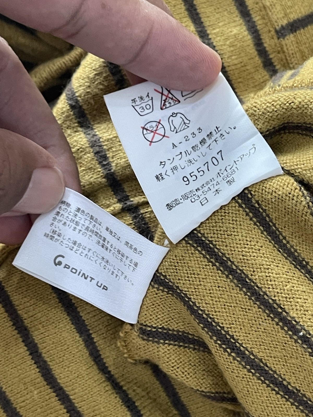 Hai Sporting Gear × Issey Miyake × Vintage Vintage Hai Sporting Gear Stripe Hoodie Size US M / EU 48-50 / 2 - 5 Thumbnail