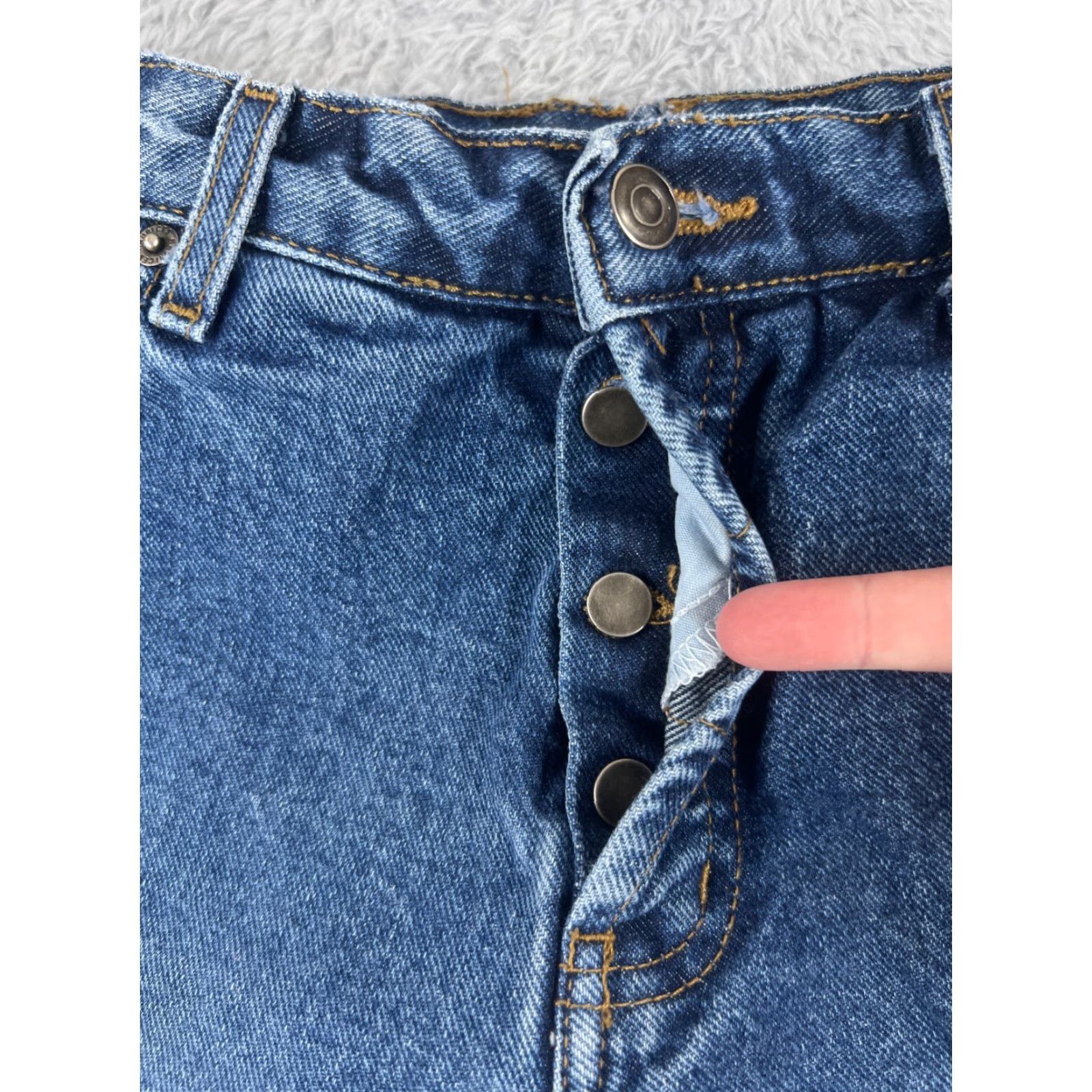Vintage VINTAGE Maurices Pants Womens 9 Blue Denim Cotton Mid Rise Straight Leg Cotton 26x30 Size 30" / US 8 / IT 44 - 5 Thumbnail