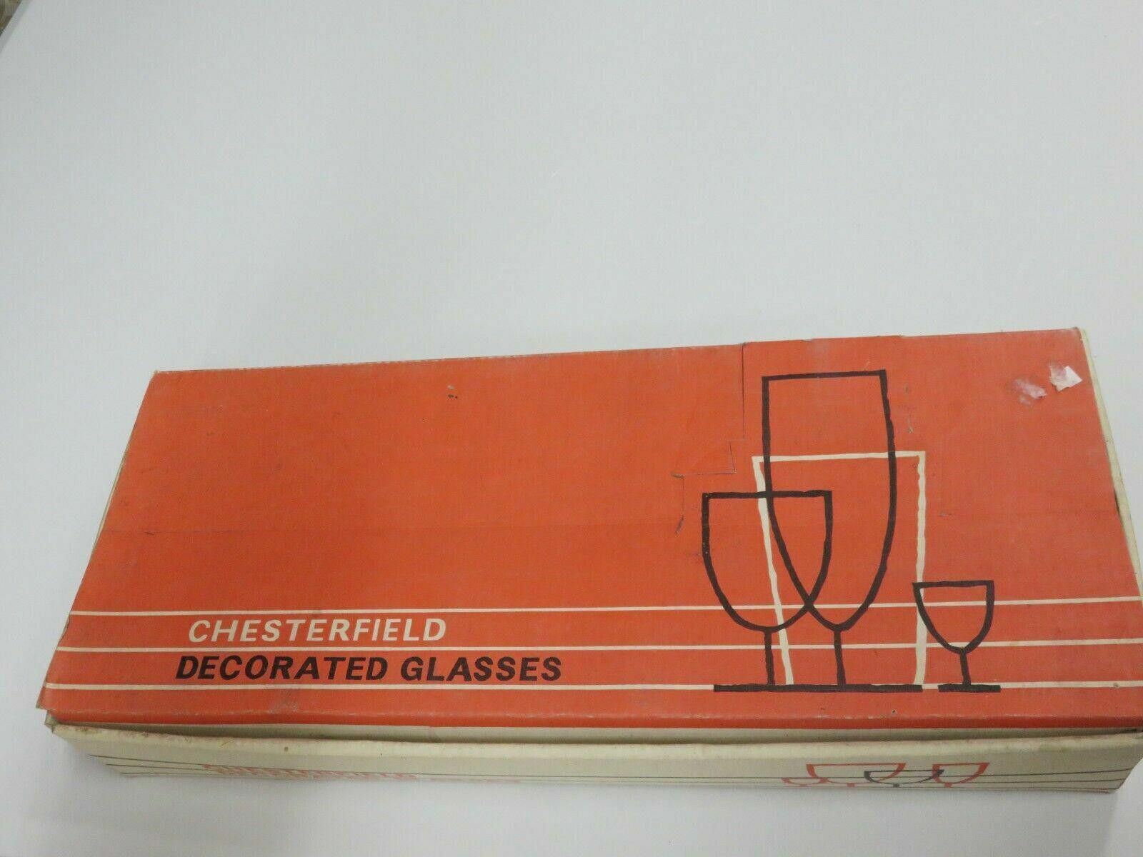 The Unbranded Brand Set of 6 Glasses Chesterfield Gold Decorated Glasses 5 3/4" Size ONE SIZE - 3 Thumbnail