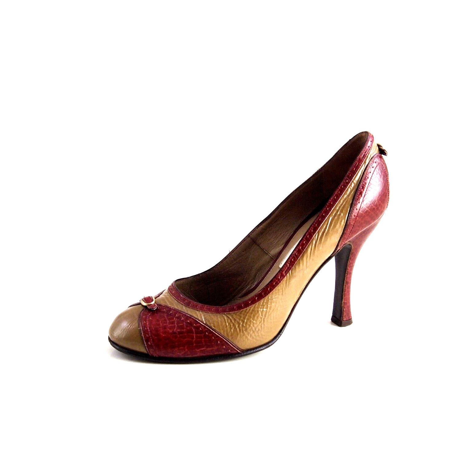 Marc Jacobs Marc Jacobs Heels Brown Burgundy Pat Leather US 8 EU 38 Size US 8 / IT 38 - 1 Thumbnail