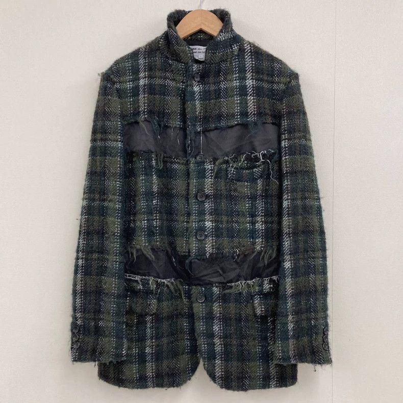 Comme Des Garcons Plaid Hollow Deconstruction Suit
