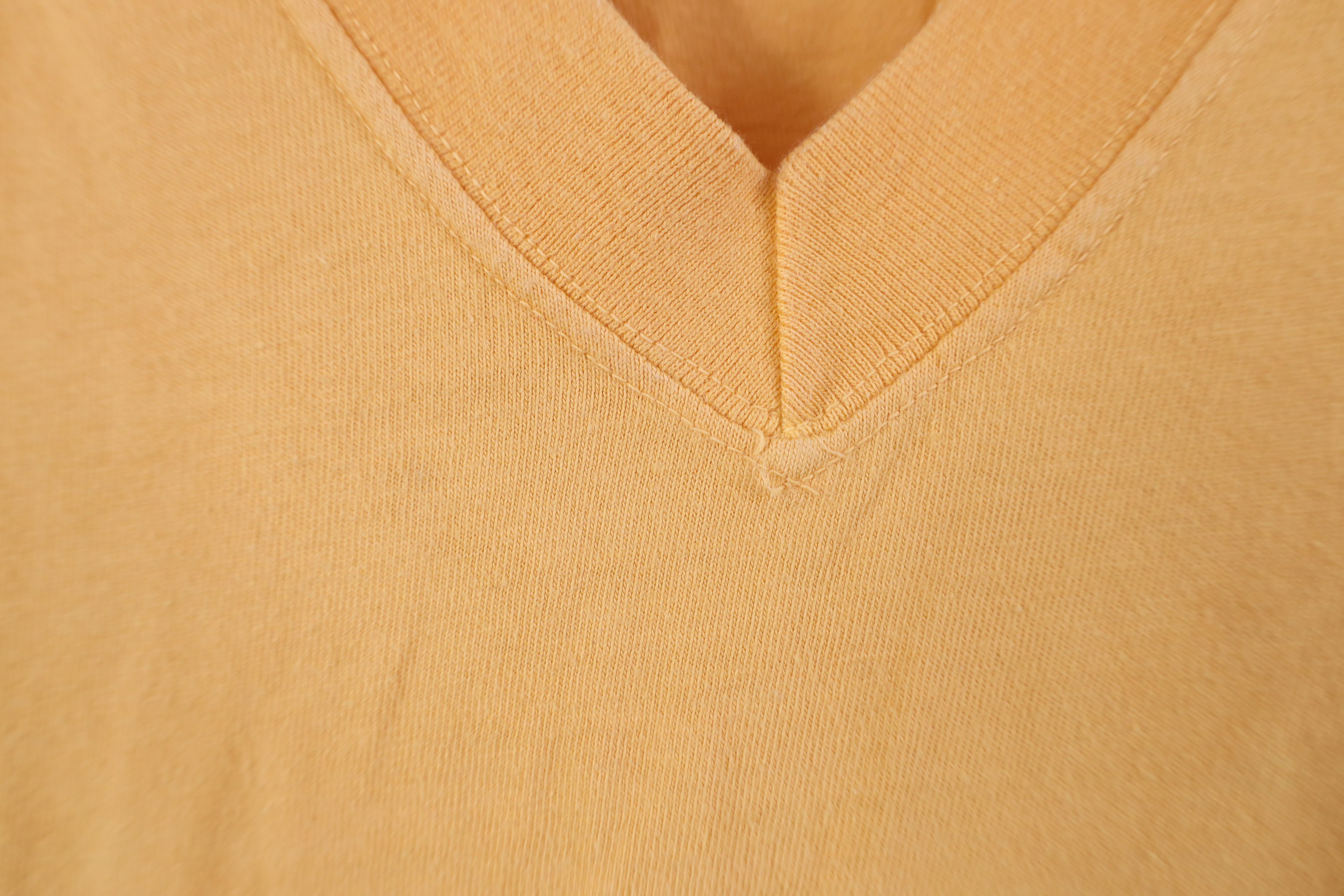 Gap Vintage 90s Gap Pigment Dye V-Neck T-Shirt Yellow Cotton USA Size US S / EU 44-46 / 1 - 5 Thumbnail