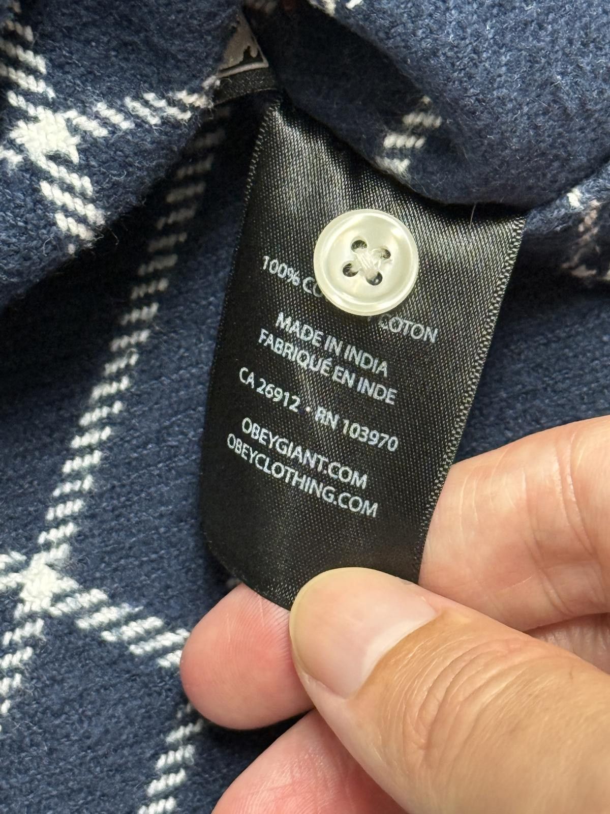 Other Obey Clothing - Obey Plaid Navy Flannel Fleece Material XL Size US XL / EU 56 / 4 - 3 Thumbnail