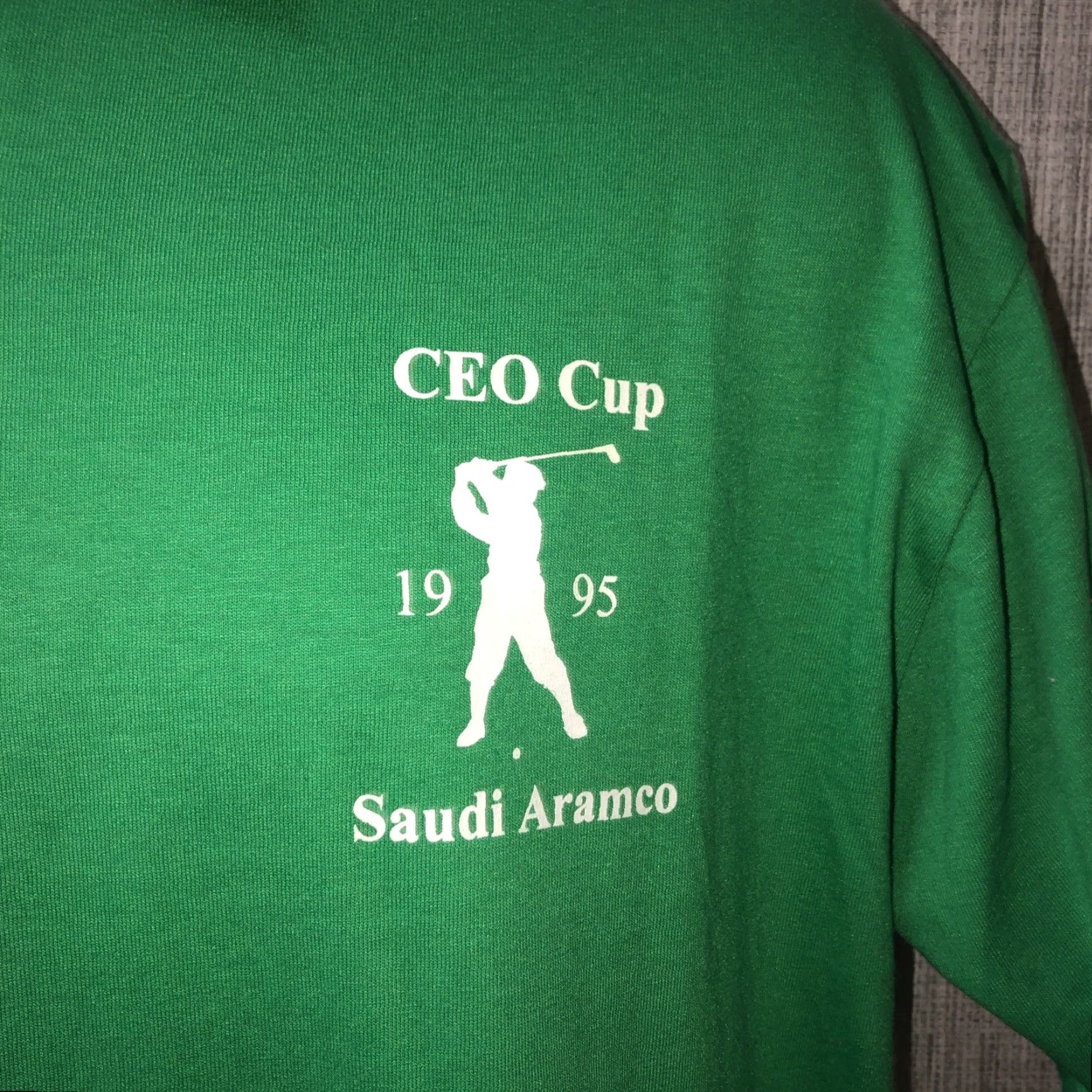 Vintage VINTAGE Screen Stars Green Polo CEO Cup Mens XL T-Shirt Short Sleeve Green Polo Stars VTG Size US XL / EU 56 / 4 - 2 Thumbnail