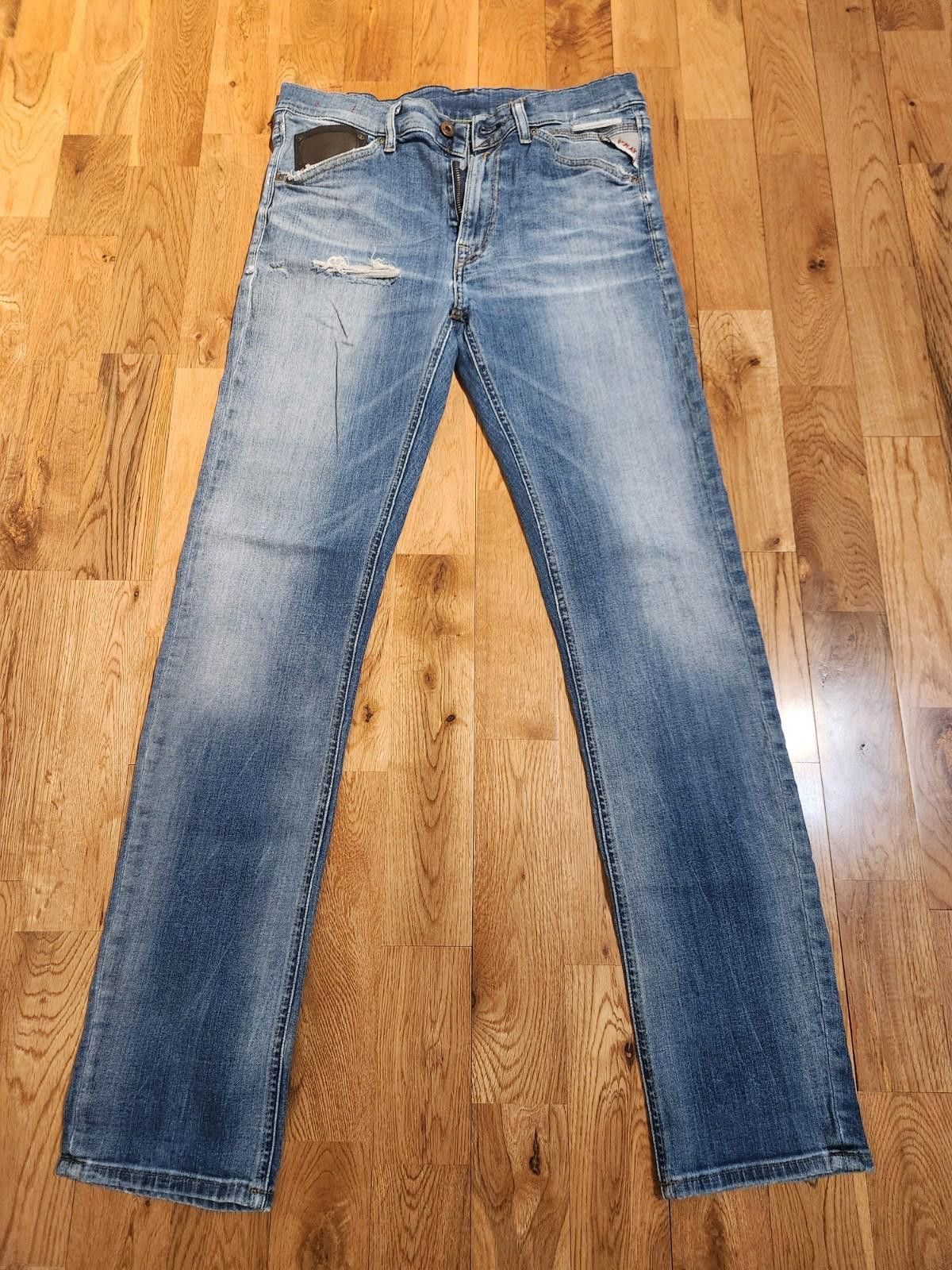 Replay Vintage Replay Distressed Slim Fit Jeans Mens 33X32 Blue Size US 33 - 1 Thumbnail