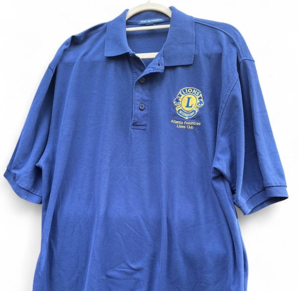 Port Authority Vintage Lions Club International Polo Shirt Blue XL Size US XL / EU 56 / 4 - 3 Thumbnail