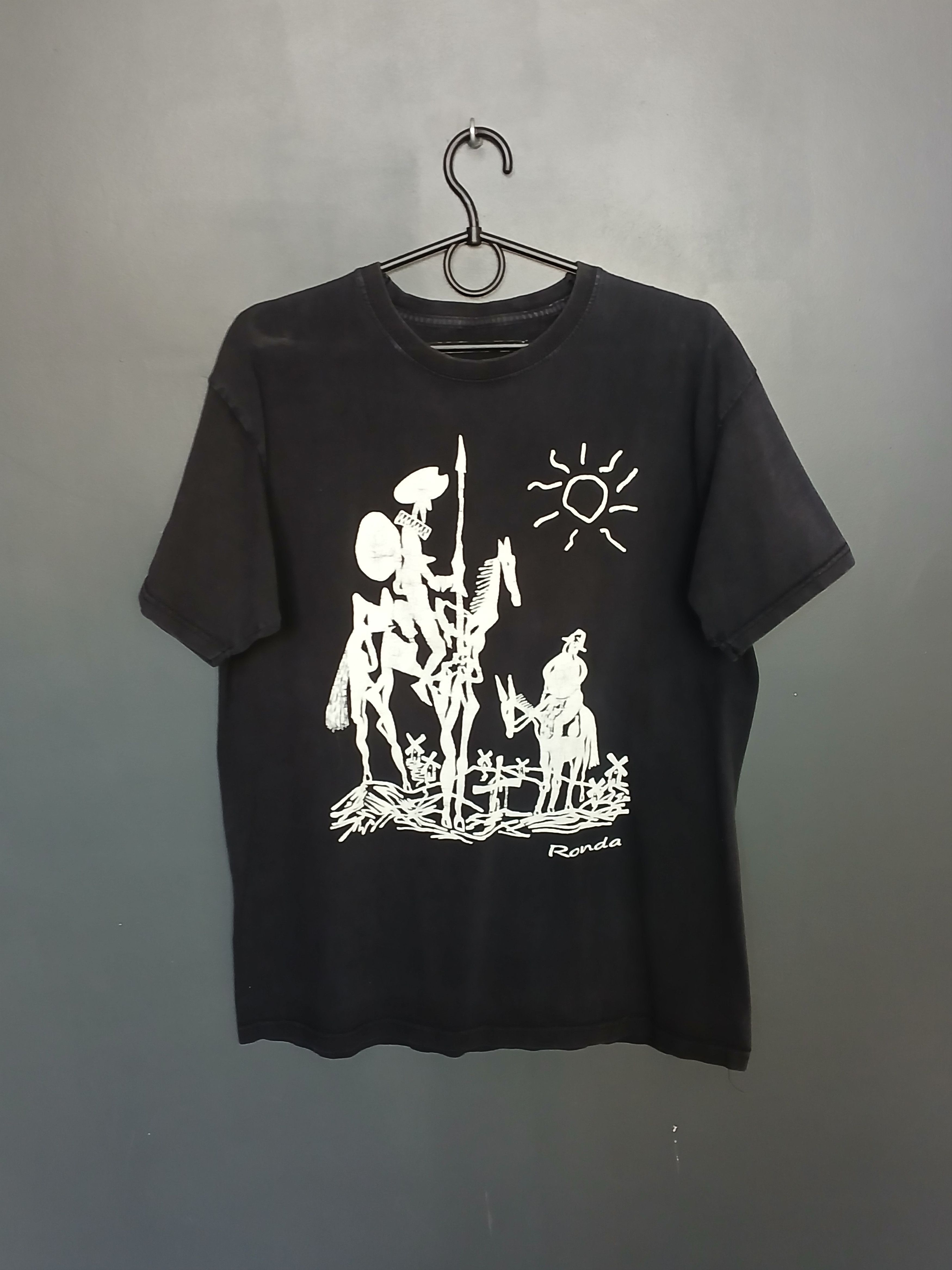 Vintage Pablo Picasso Don Quijote T-Shirt Size US M / EU 48-50 / 2 - 1 Thumbnail