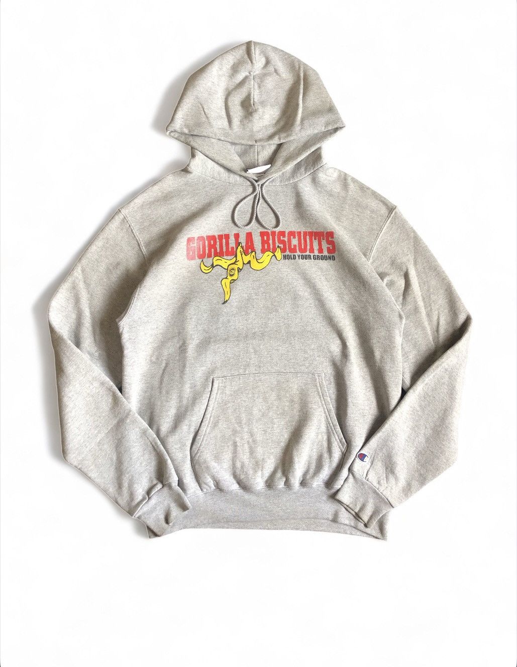 image of Band Tees x Champion Gorilla Biscuits in Mist Grey, Men's (Size Medium)