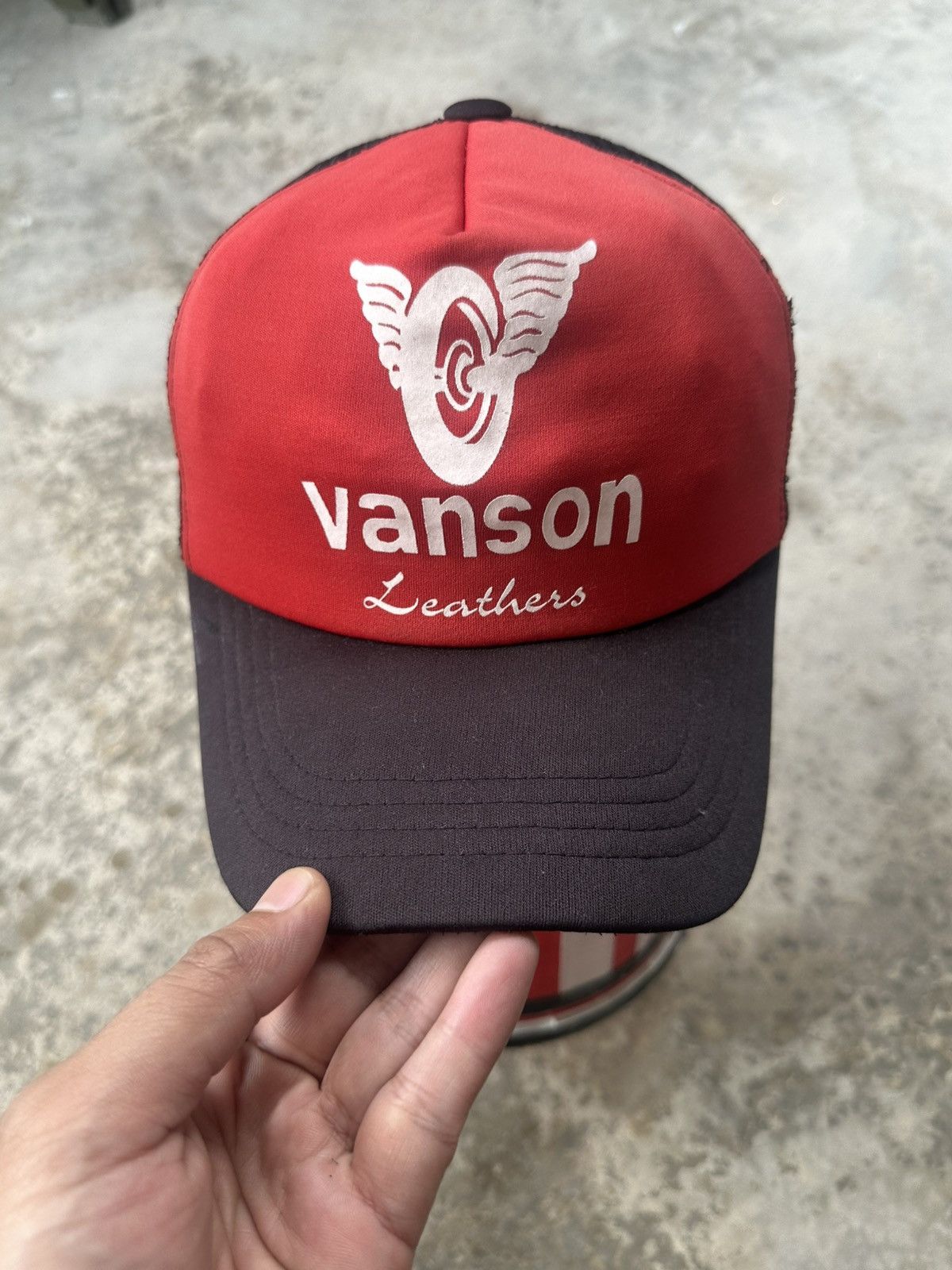 Vanson Leathers Vintage Vanson Leather ™️ OG Logo Mesh Trucker Hat Size ONE SIZE - 4 Thumbnail