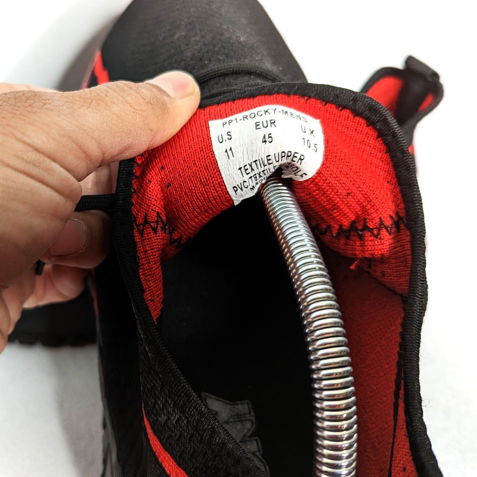 PONY PONY PP1 Rocky Knit Men's Athletic Shoes Black Red 11 Size US 11 / EU 44 - 5 Thumbnail