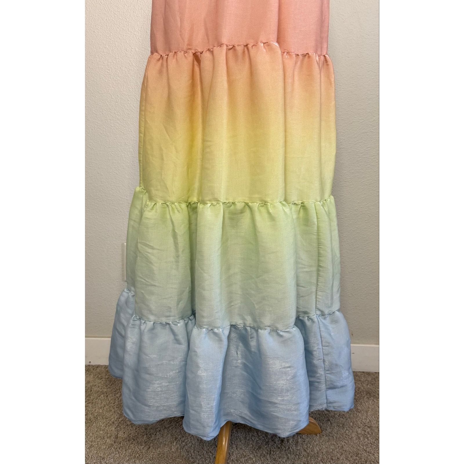Other YUMI KIM Sullivan Tiered Maxi Dress Rainbow Ombré XS Size XS / US 0-2 / IT 36-38 - 4 Thumbnail