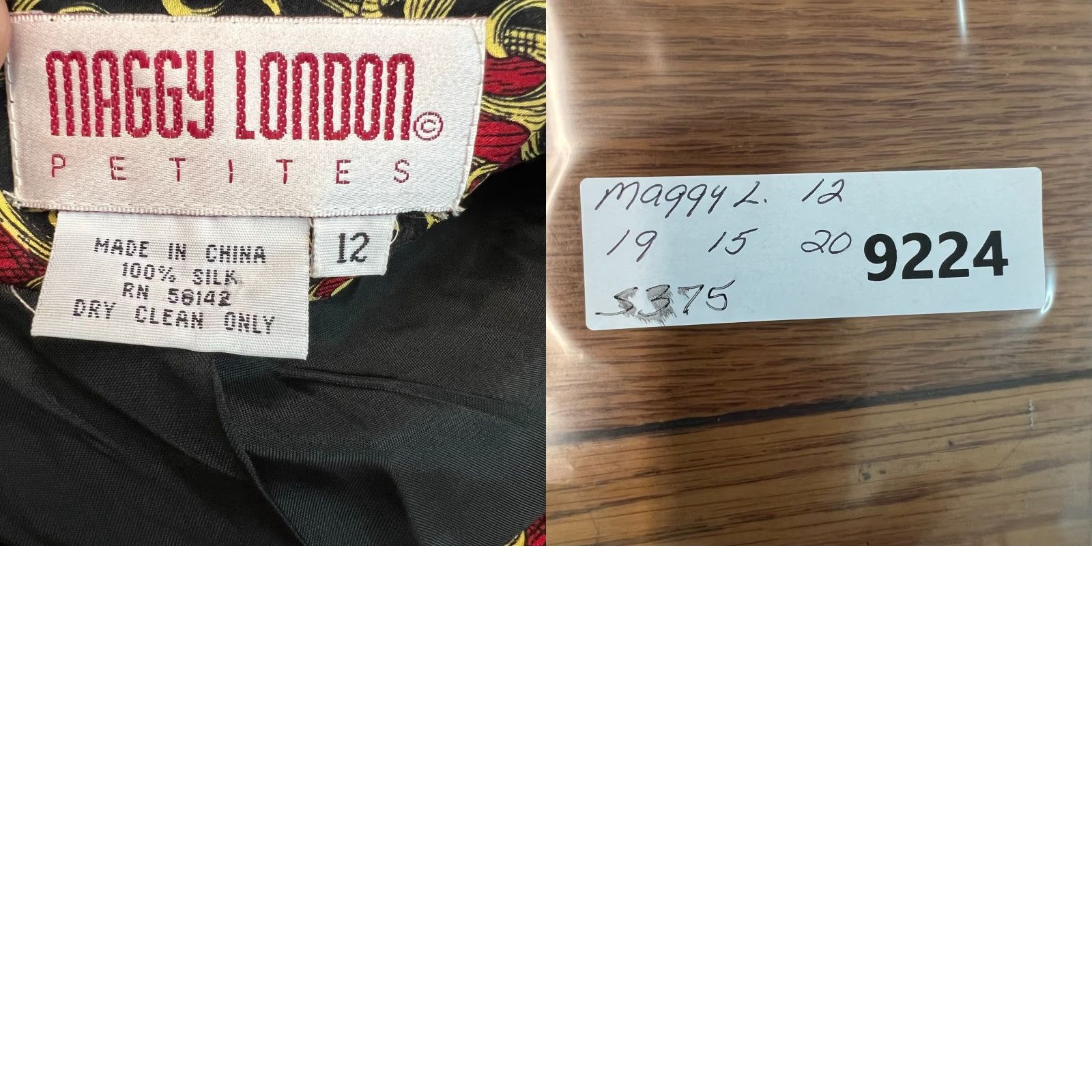 MAGGY LONDON MAGGY LONDON 100% Silk Jacket Blazer Size 12 red/gold/black Rococo Pads light Size XL / US 12-14 / IT 48-50 - 8 Thumbnail