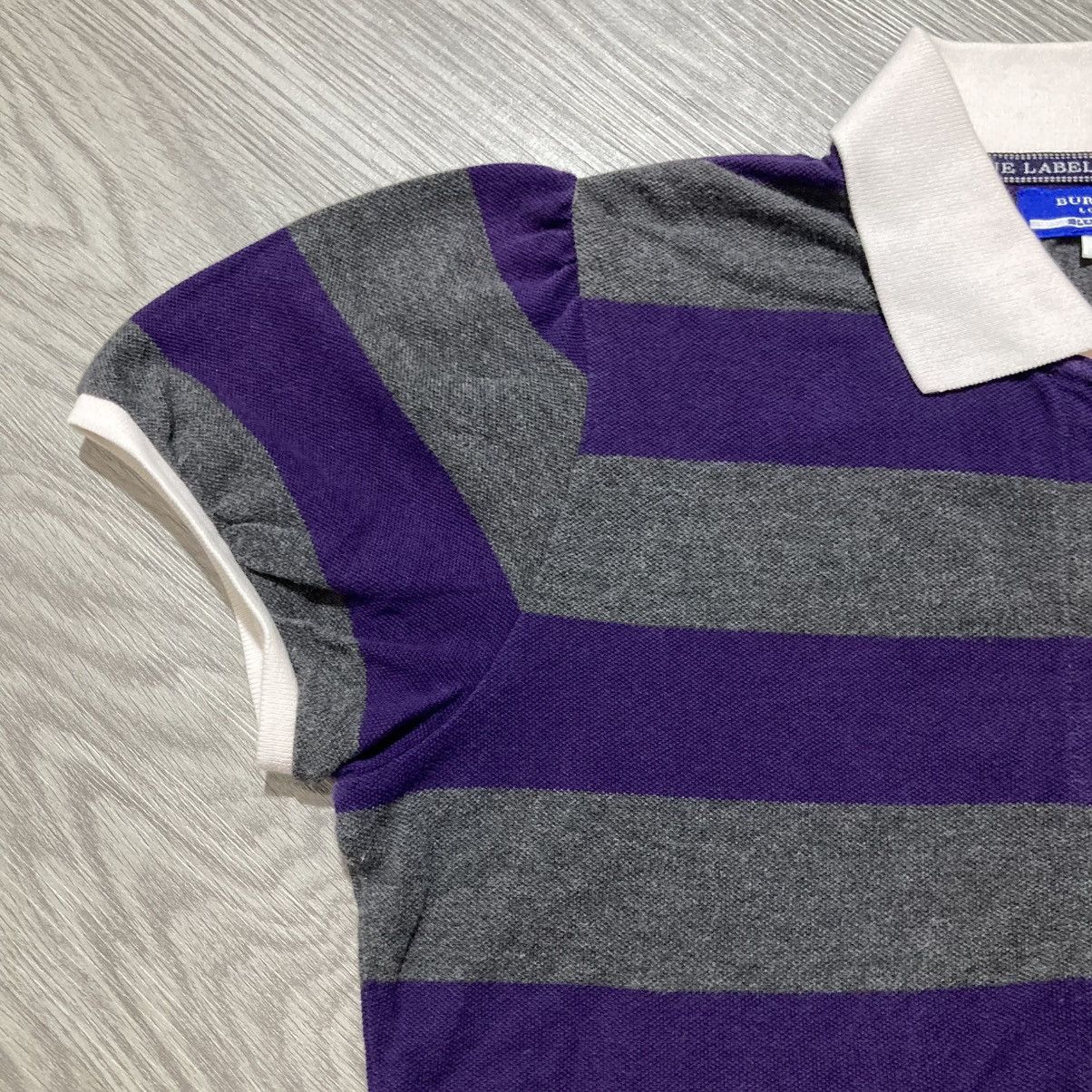 Burberry Vintage Burberry Blue Label Women Polo Tee Stripe Luxuruy Size XS / US 0-2 / IT 36-38 - 7 Thumbnail