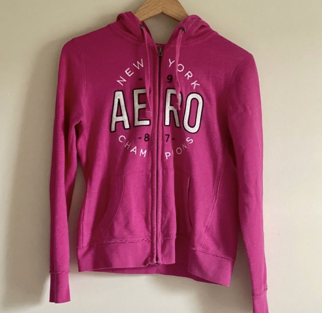 Aeropostale PINK AEROPOSTALE ZIP UP HOODIE Size M / US 6-8 / IT 42-44 - 1 Thumbnail