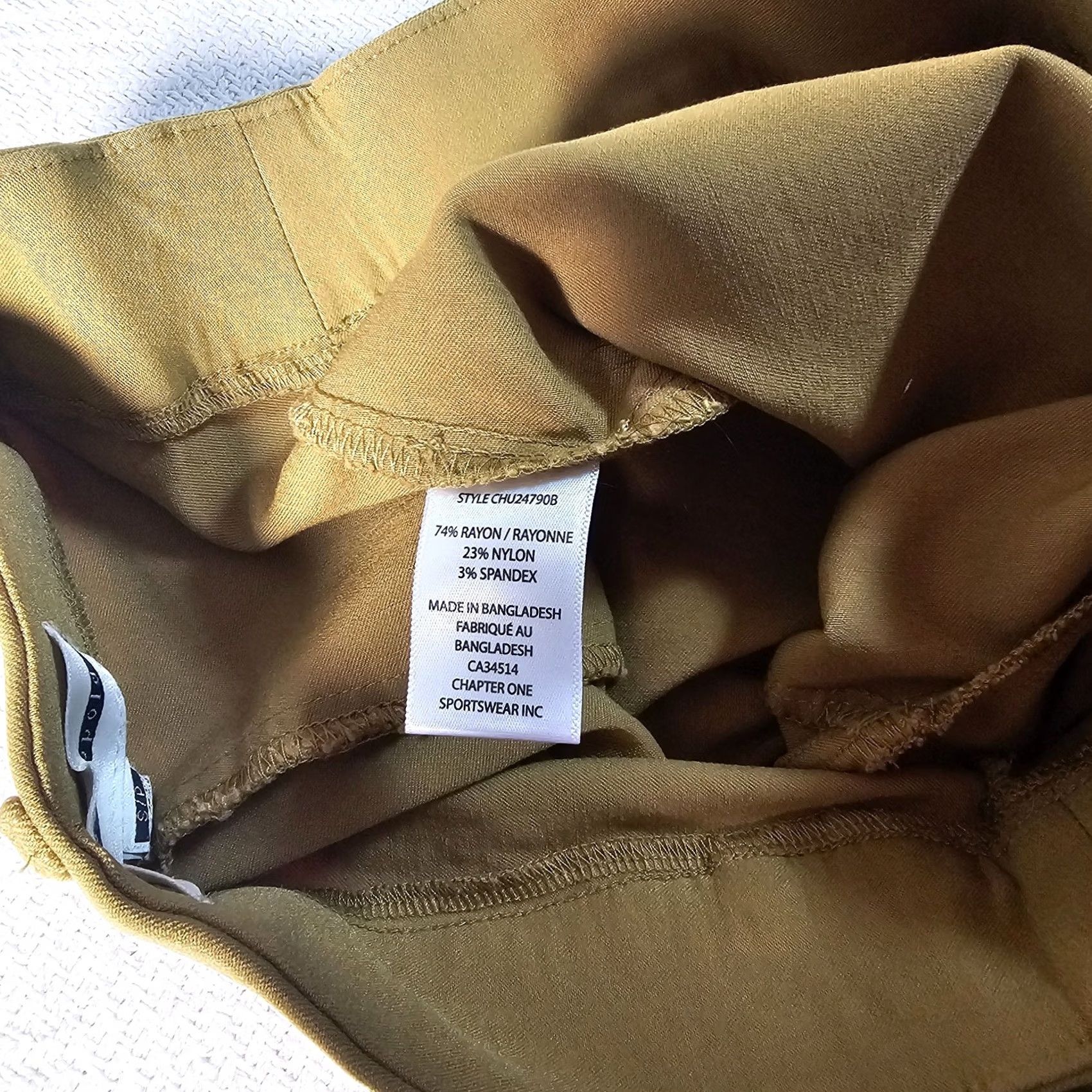 Vintage Jules & Leopold Pants Womens S Green Pull On High Rise Crop Rayon Blend Knit Front Flat Front Button Casual Formal Size 28" / US 6 / IT 42 - 4 Thumbnail
