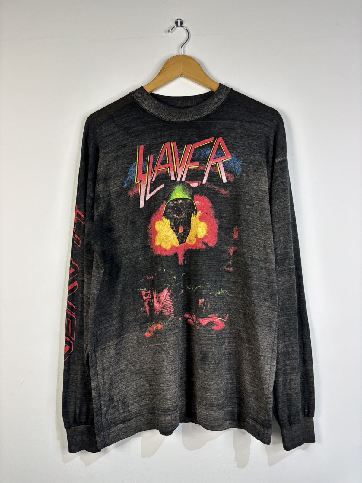 Band Tees Vintage 1993 Paperthin Slayer Monster of rock tour Size US XL / EU 56 / 4 - 1 Thumbnail