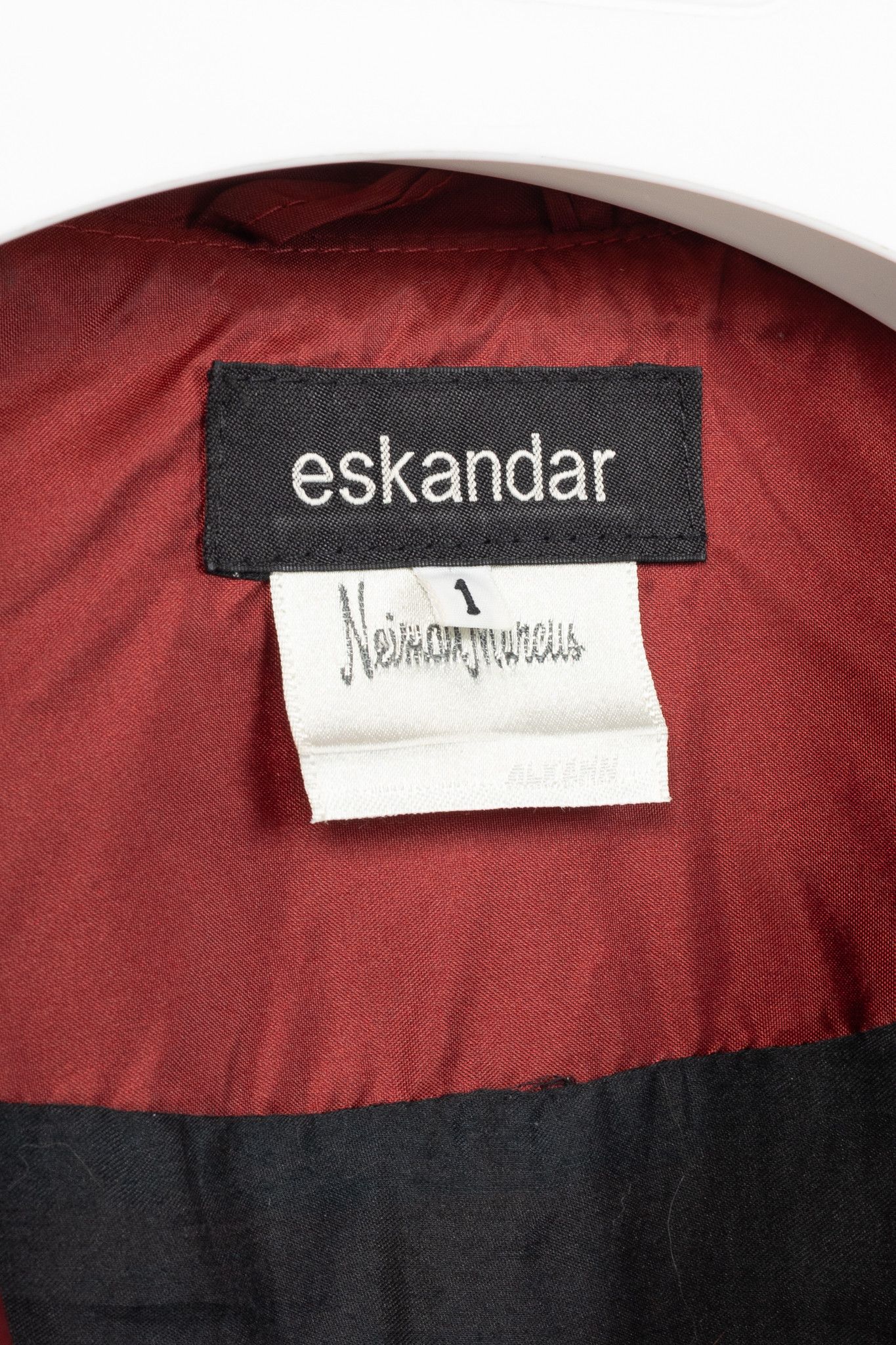 eskandar eskandar Red Silk Taffeta Floral-Embroidered Topper Coat Size XL / US 12-14 / IT 48-50 - 4 Thumbnail
