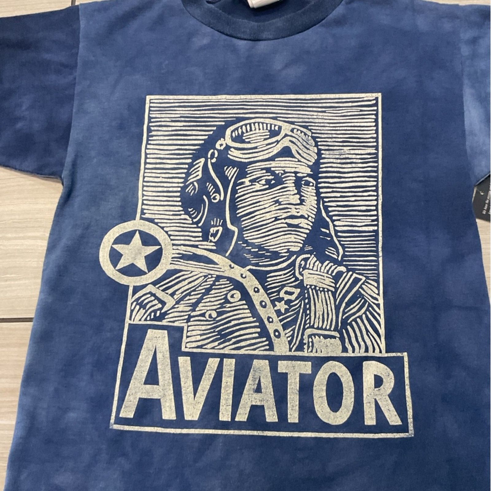 Vintage Vintage Aviator Graphic T-Shirt Size US S / EU 44-46 / 1 - 5 Thumbnail