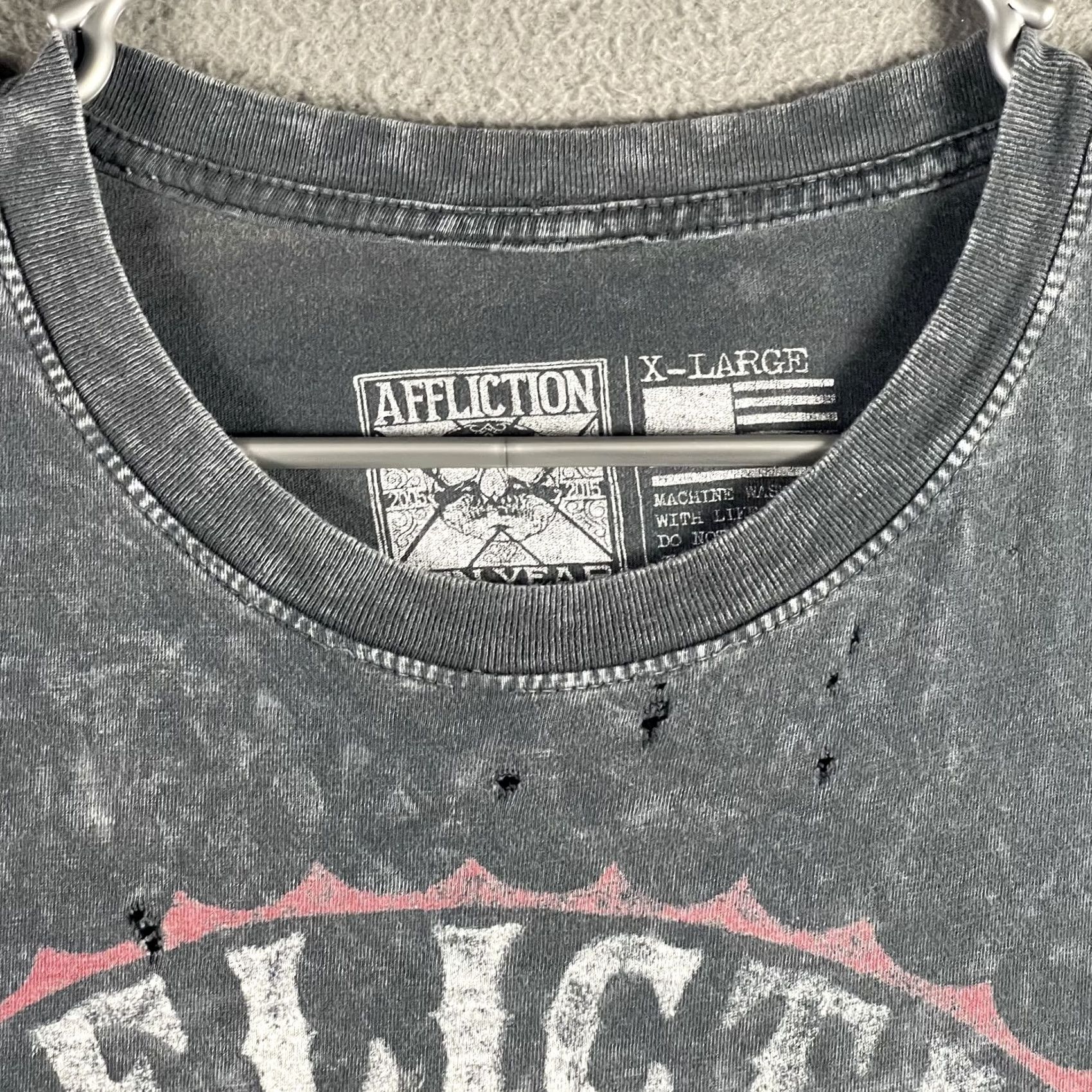 Affliction VINTAGE Affliction Shirt Mens XL Black Ten Year Anniversary Live Fast Tee 2015 Size US XL / EU 56 / 4 - 7 Thumbnail