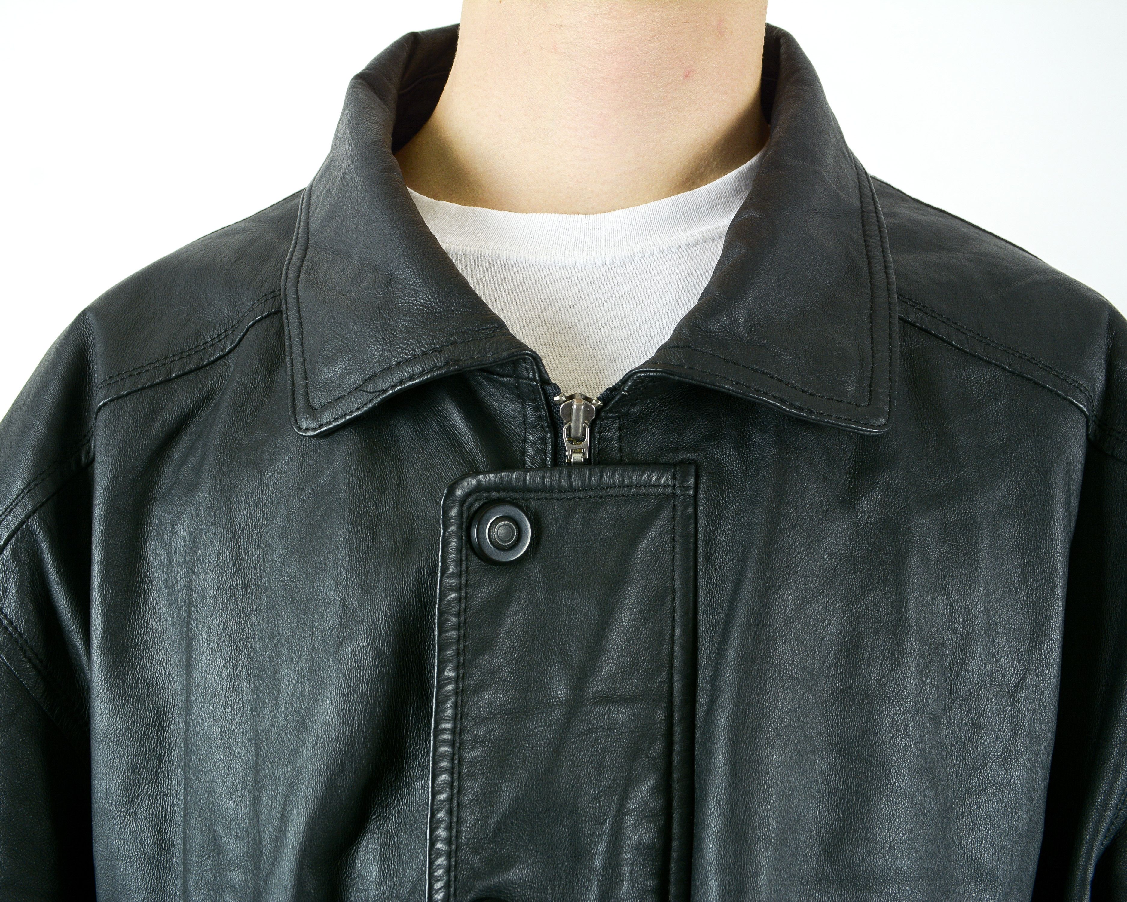 Vintage Canda Uk 48 Us Leather Over Coat Jacket Grunge 3XL Outdoors Size US XXL / EU 58 / 5 - 5 Thumbnail