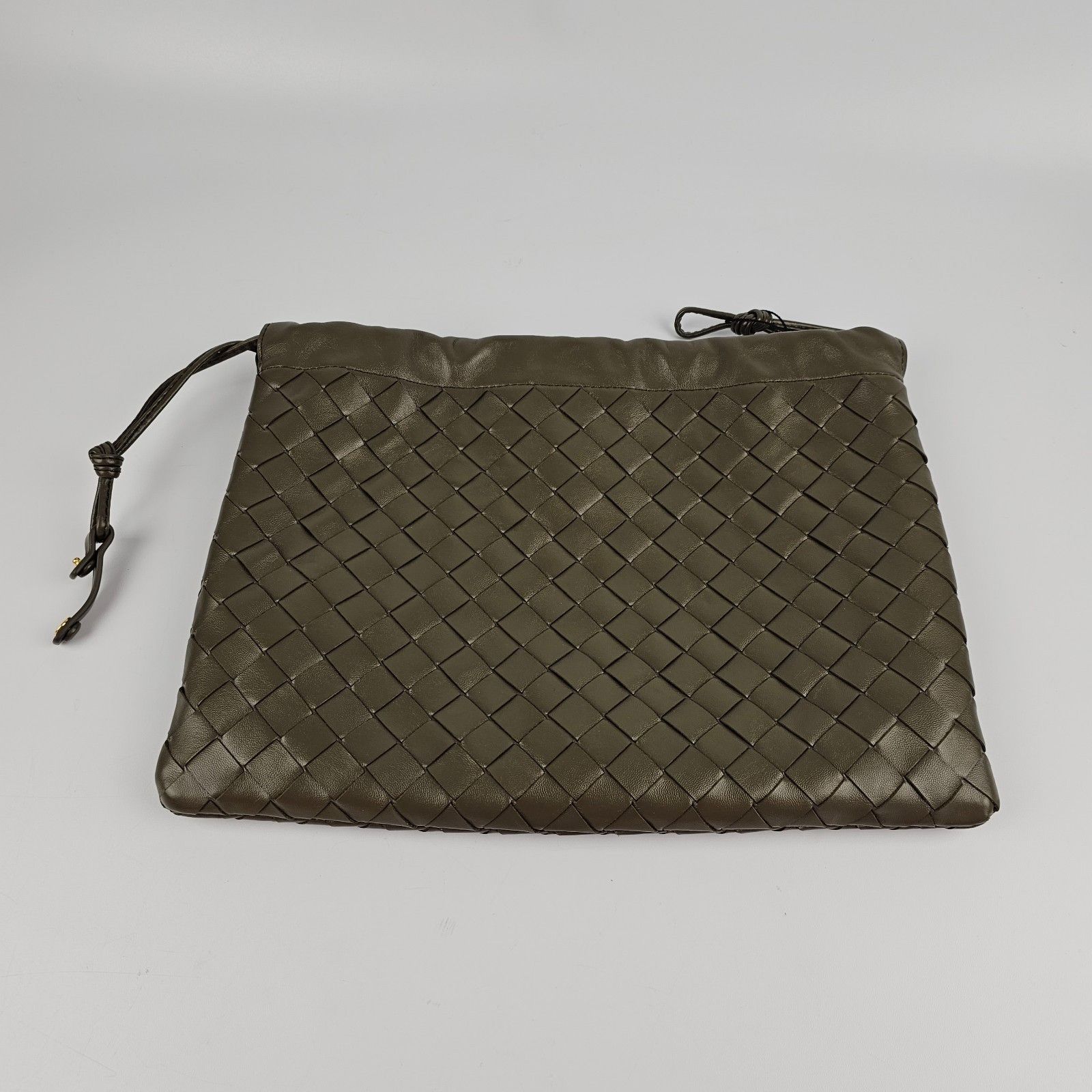 Bottega Veneta BOTTEGA VENETA Dustbag Medium $2600 Cypress Intrecciato Leat Size ONE SIZE - 7 Thumbnail