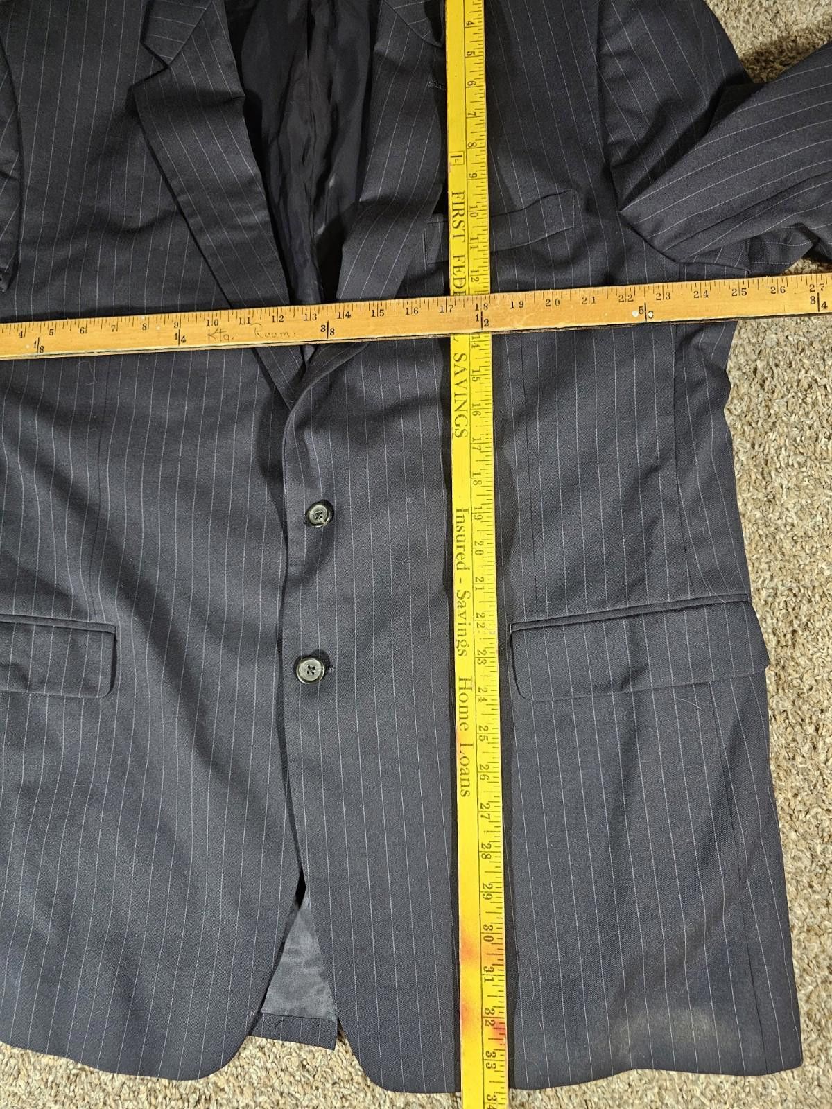Chaps Chaps Men's Blazer Sz 48L Blue 100% Wool 48L 2 Button STAIN Size 48L - 3 Thumbnail