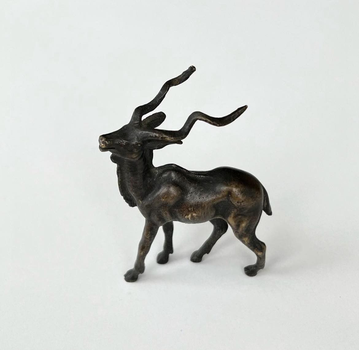 Vintage 1950's Vintage Bronze Miniature Figure Deer Gazelles Europe Size ONE SIZE - 3 Thumbnail