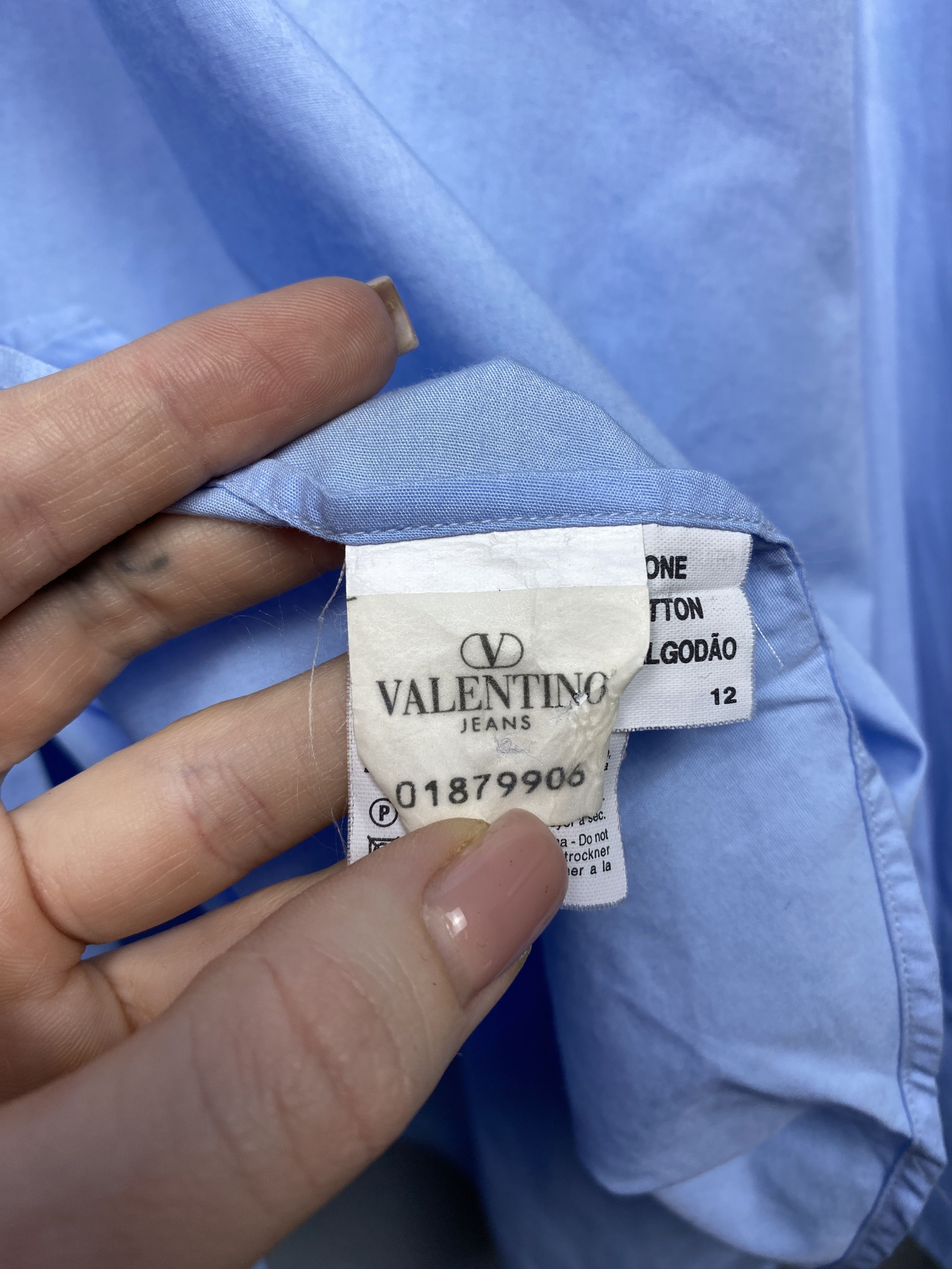 Valentino × Vintage Valentino Jeans Vintage Mens Long Sleeve Shirt Size US XL / EU 56 / 4 - 5 Thumbnail