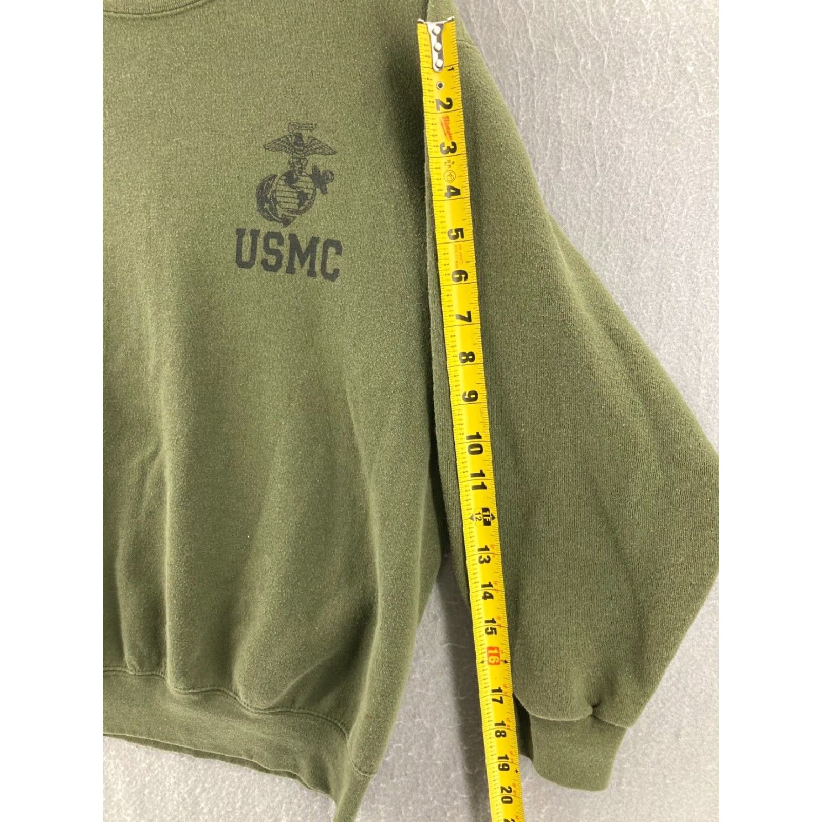 CO VINTAGE USMC Military Crewneck Sweater Green Campbellsville Apparel CO USA Made Size US M / EU 48-50 / 2 - 4 Thumbnail