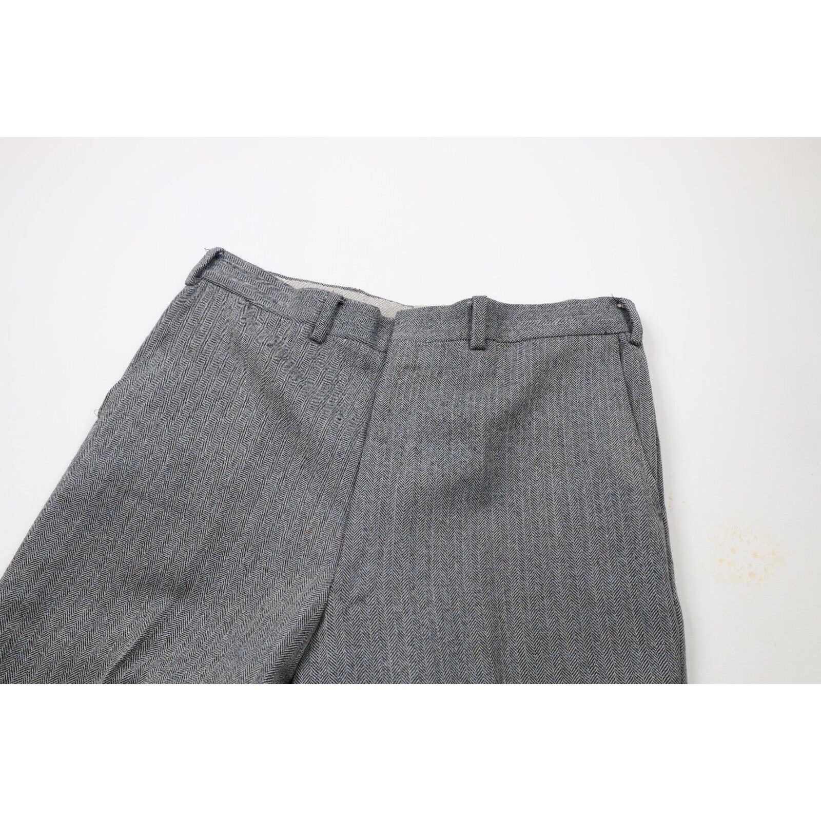 Vintage Vintaeg 70s Streetwear Wool Herringbone 3 Piece Suit Size 40L - 13 Thumbnail