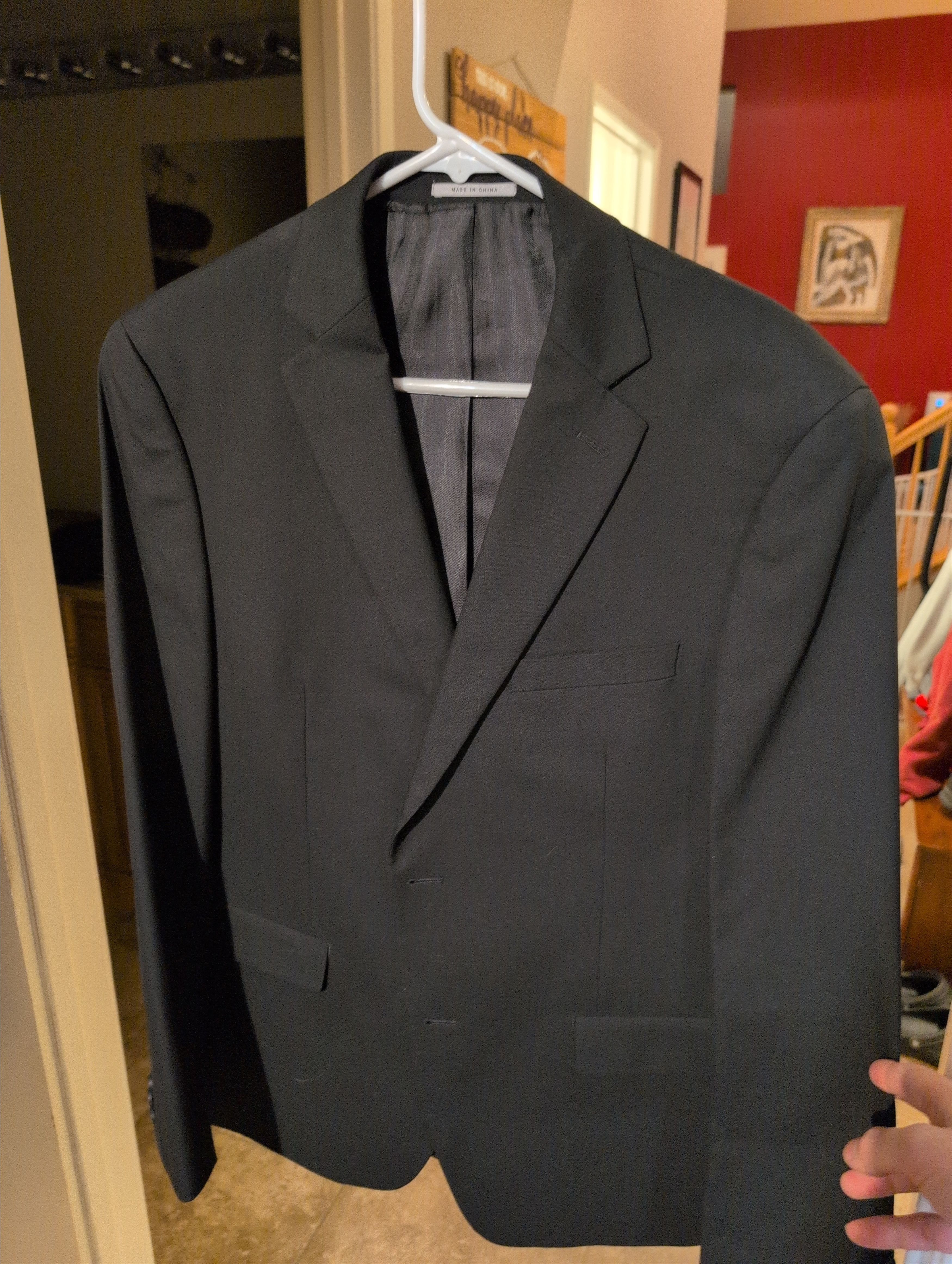Alfani Alfani Men's Black Slim-Fit Stretch Blazer Sport Coat Size 42R - 1 Thumbnail