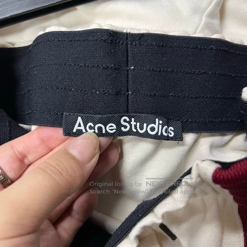 Acne Studios Acne Studios size M White and Red Color Block Pattern Print Size US 30 / EU 46 - 4 Thumbnail