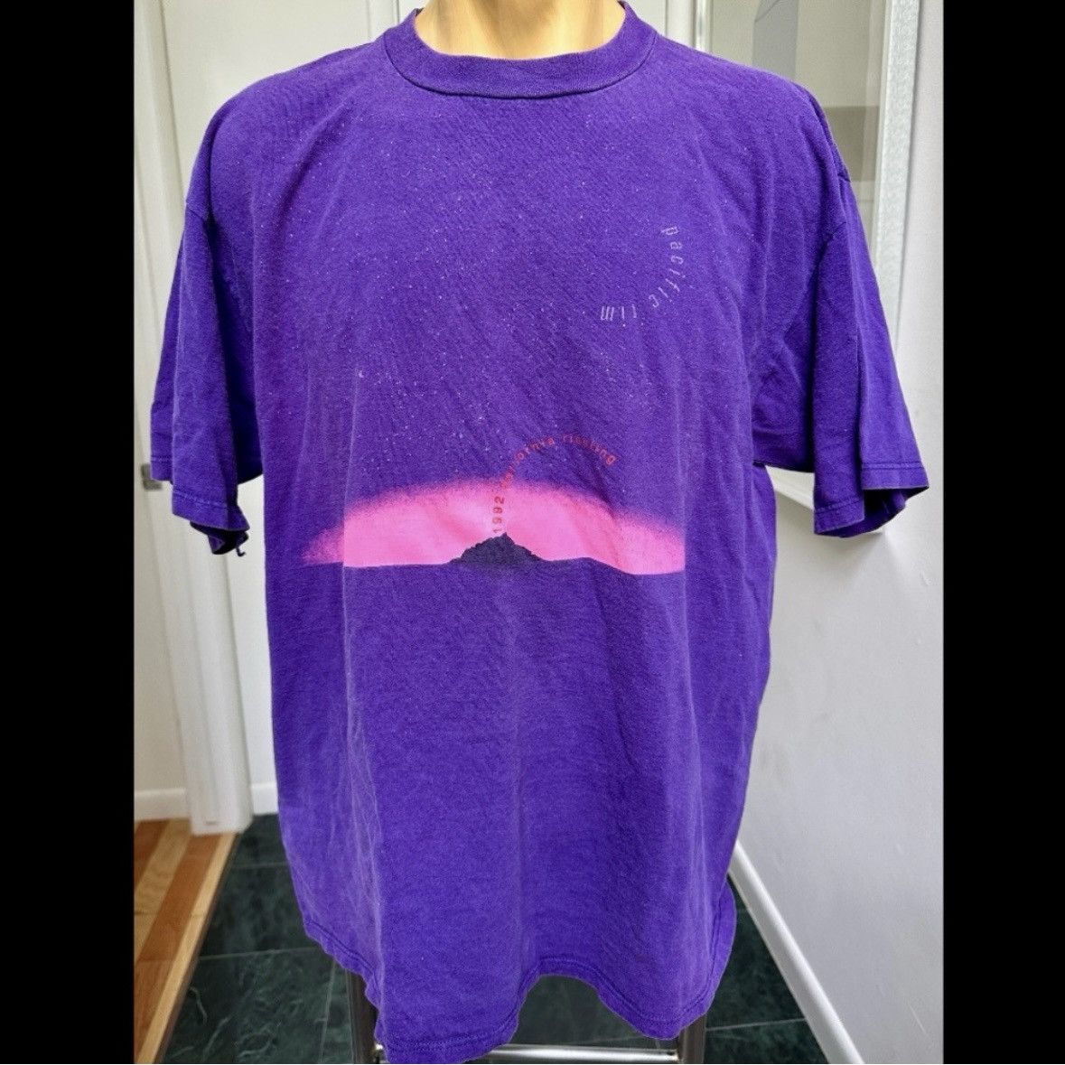 Jerzees 1990s BONNY DOON VINEYARDS PACIFIC RIM RIESLING WINE TSHIRT Size US XL / EU 56 / 4 - 1 Thumbnail