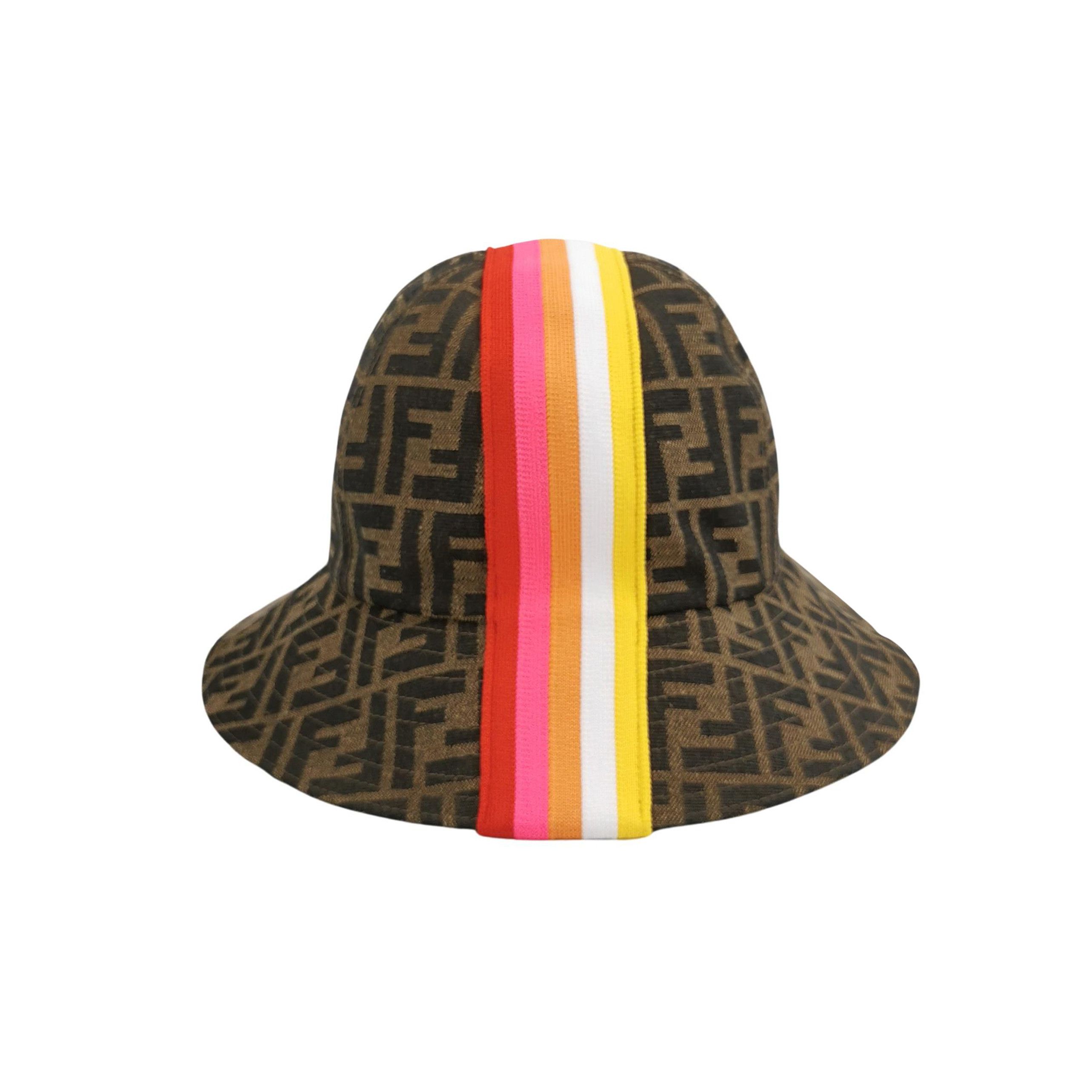 Fendi Fendi Zucca Print Rainbow Stripe Bucket Hat Size III Size ONE SIZE - 1 Thumbnail