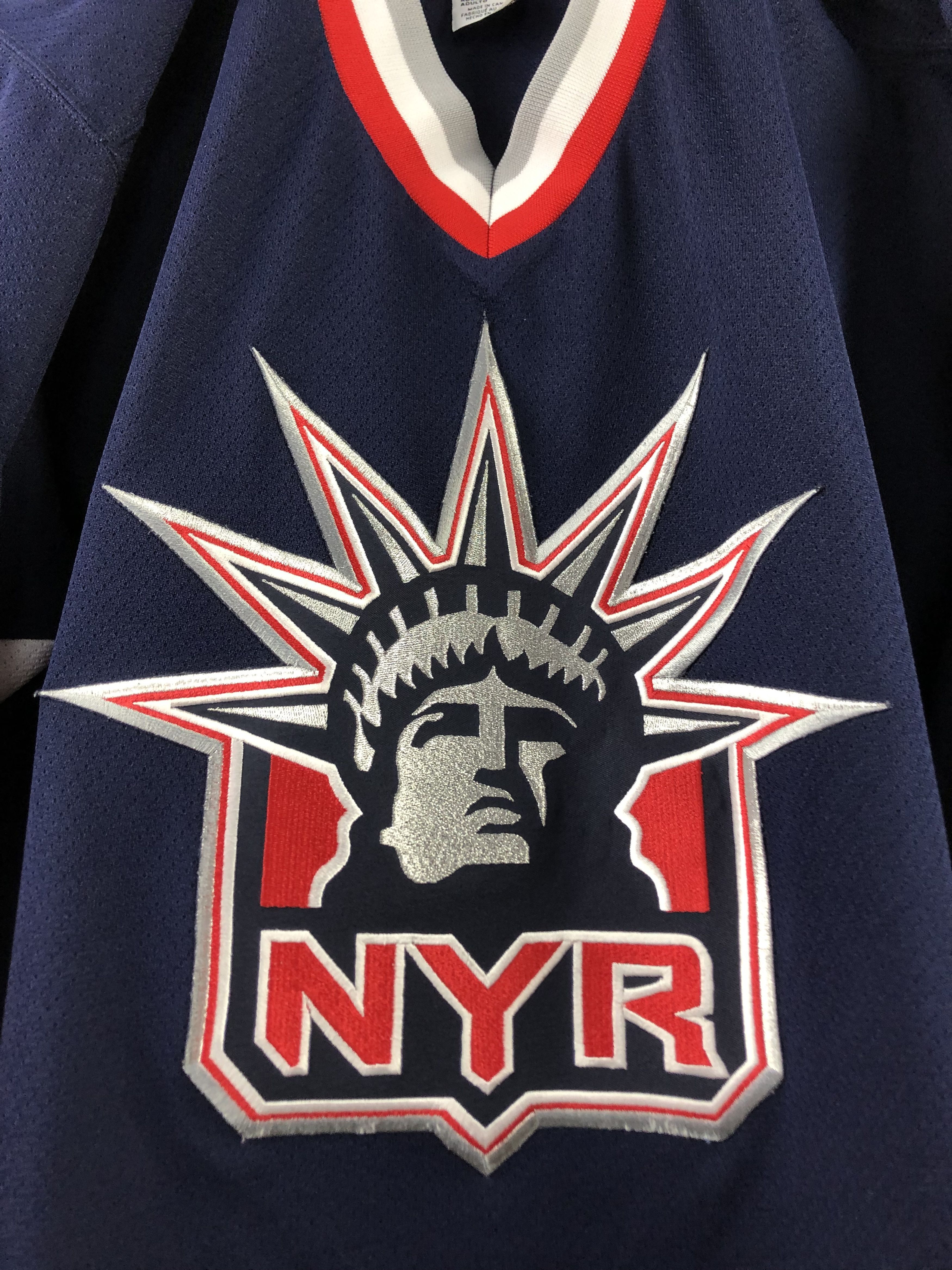 NHL × Vintage Vintage New York Rangers Lady Liberty NHL Hocket Jersey Size US L / EU 52-54 / 3 - 5 Thumbnail