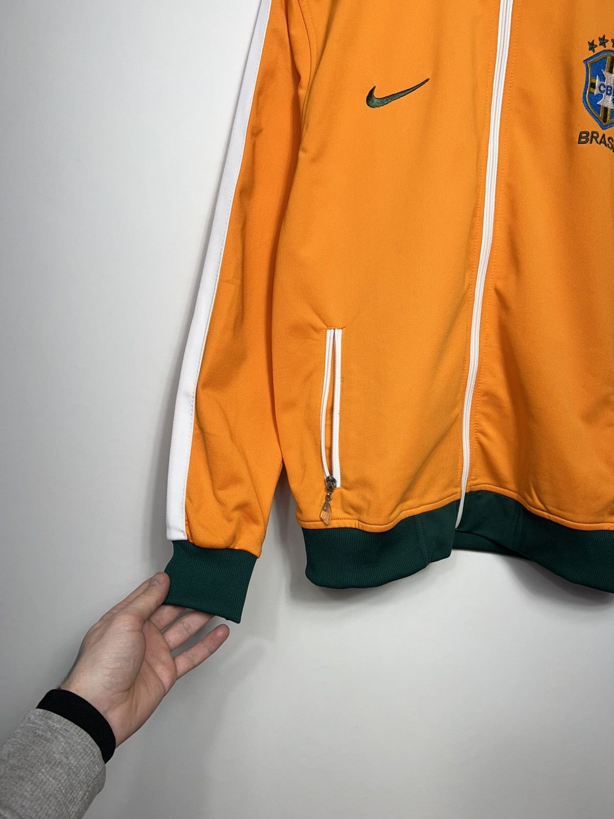 Vintage Rare Vintage Nike Brazil Soccer Track Top Jacket Size US M / EU 48-50 / 2 - 3 Thumbnail