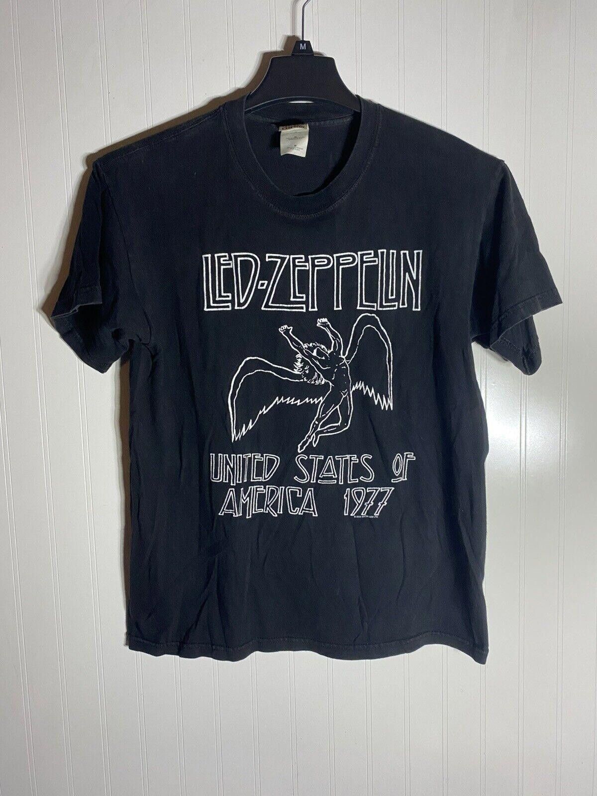 Hanes Vintage 2003 Led Zeppelin US Tour 1977 Band T Shirt Medium Size US M / EU 48-50 / 2 - 1 Thumbnail