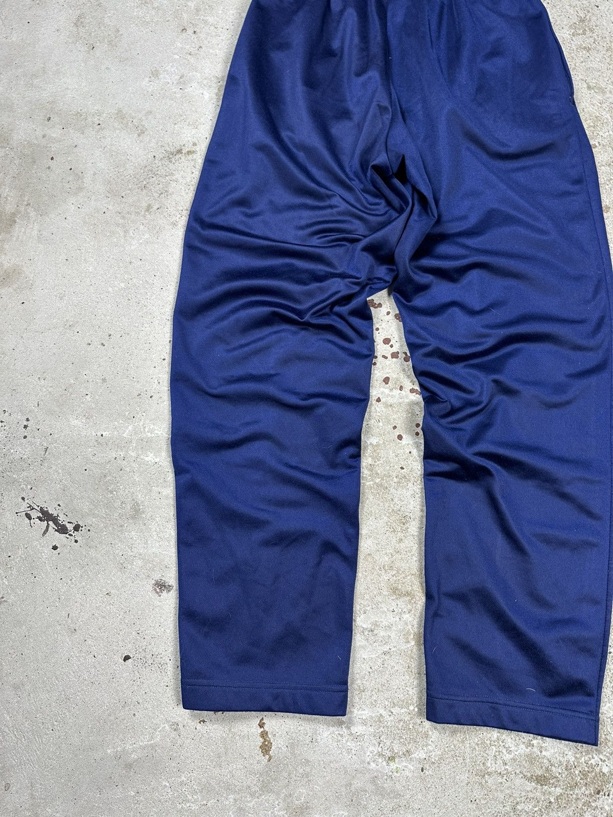 Nike × Vintage Vintage 90s Nike Navy Track Pants Swoosh Size US 31 - 9 Thumbnail