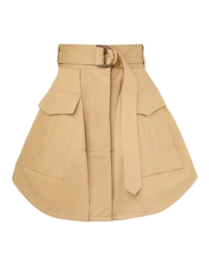 oc11z0226 Illuminate Cargo Mini Skirt in Sand