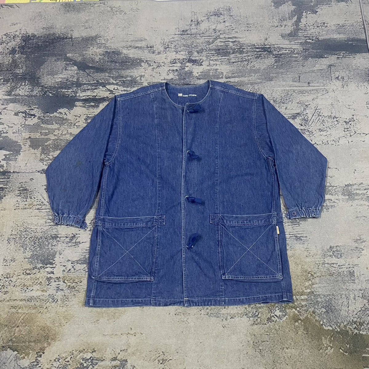 Issey Miyake × Japanese Brand Vintage IM Issey Miyake Designer Denim Jacket Size US XL / EU 56 / 4 - 1 Thumbnail