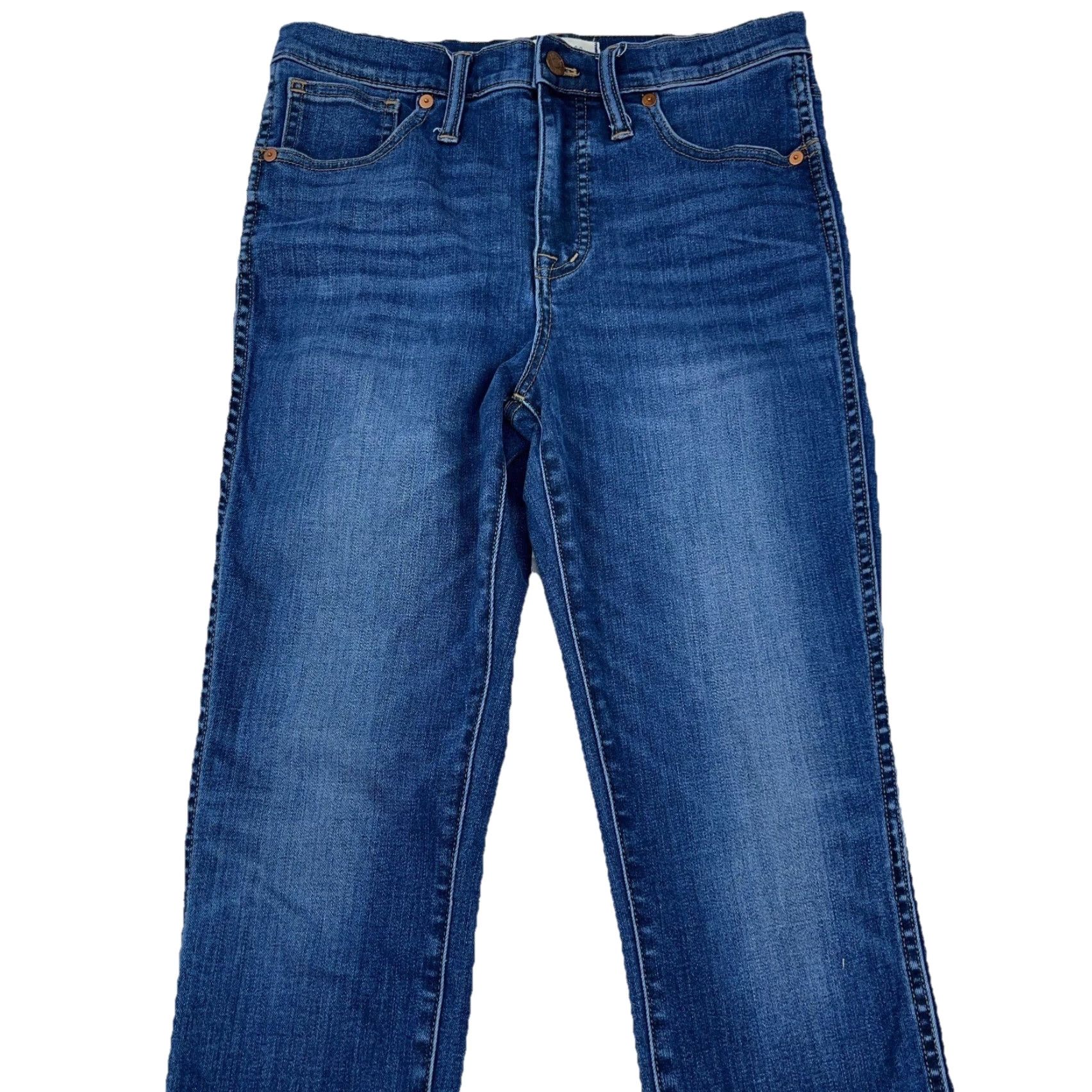 Madewell Madewell Jeans Women 28 High Rise Skinny Fit Dark Wash Stretch Faded Pants Size 28" / US 6 / IT 42 - 4 Thumbnail