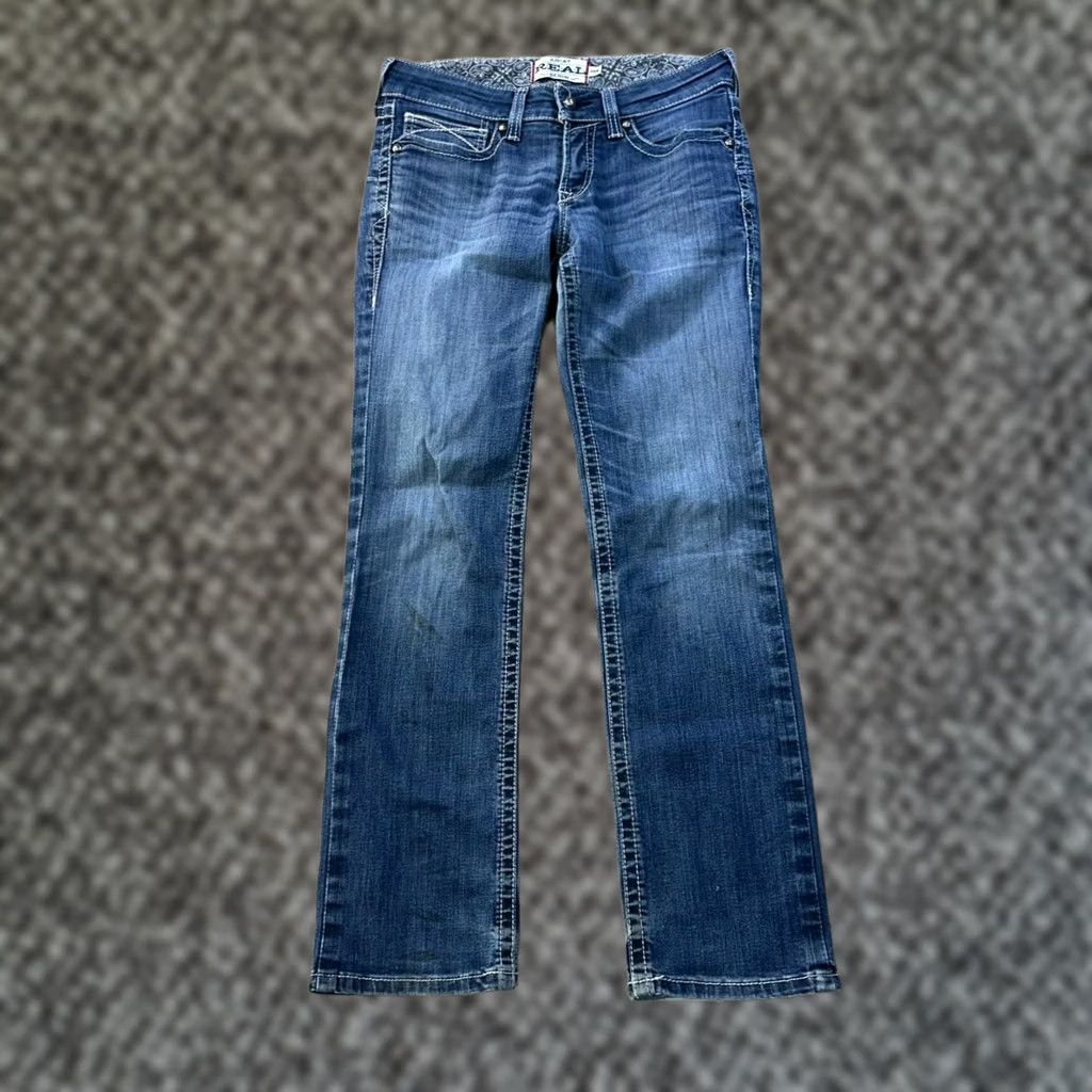 Ariat Ariat REAL denim Mid Bootcut Jeans Womens 29 Blue Stretch Denim Western cowboy Bootscut 5-Pocket Women Regular Size 29" - 1 Thumbnail