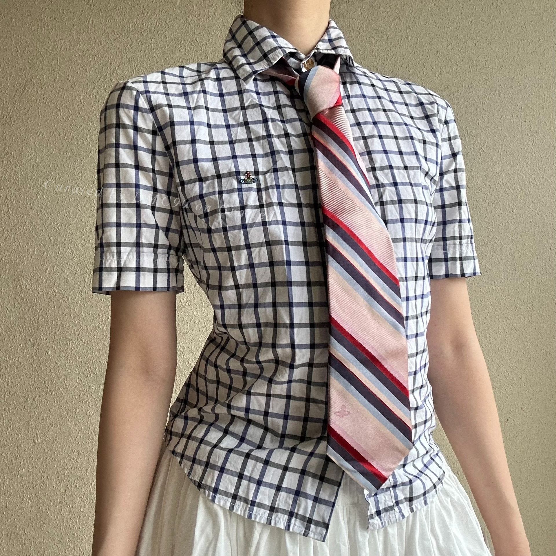 Vivienne Westwood Vivienne Westwood Vintage Plaid Short-Sleeve Shirt Size M / US 6-8 / IT 42-44 - 1 Thumbnail
