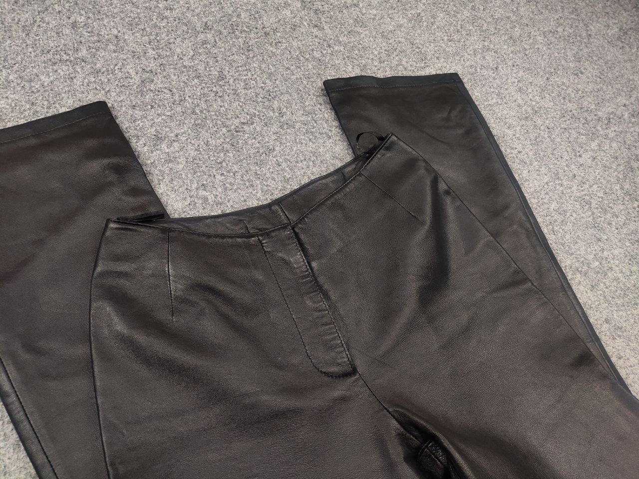 If Six Was Nine Vintage Hysteric Y2K Le Grand Bleu Bootcut Leather Pants Size 30" / US 8 / IT 44 - 12 Thumbnail