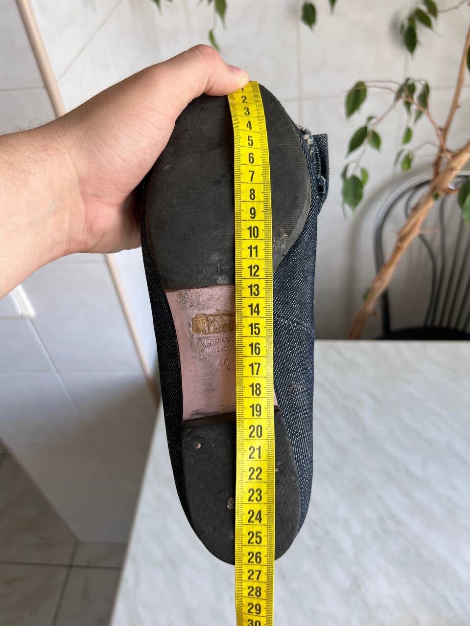 Valentino Valentino Bow Denim Ballet Flats Shoes Vintage 90s Retro Size US 10 / IT 40 - 12 Thumbnail
