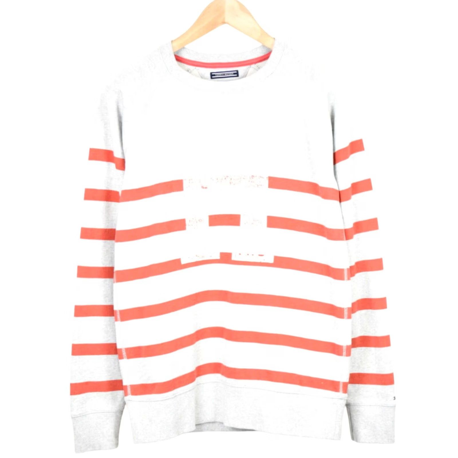 Tommy Hilfiger Tommy Hilfiger Sweatshirt Men M Grey Red Striped Crew Neck Pullover Logo Size US M / EU 48-50 / 2 - 2 Thumbnail