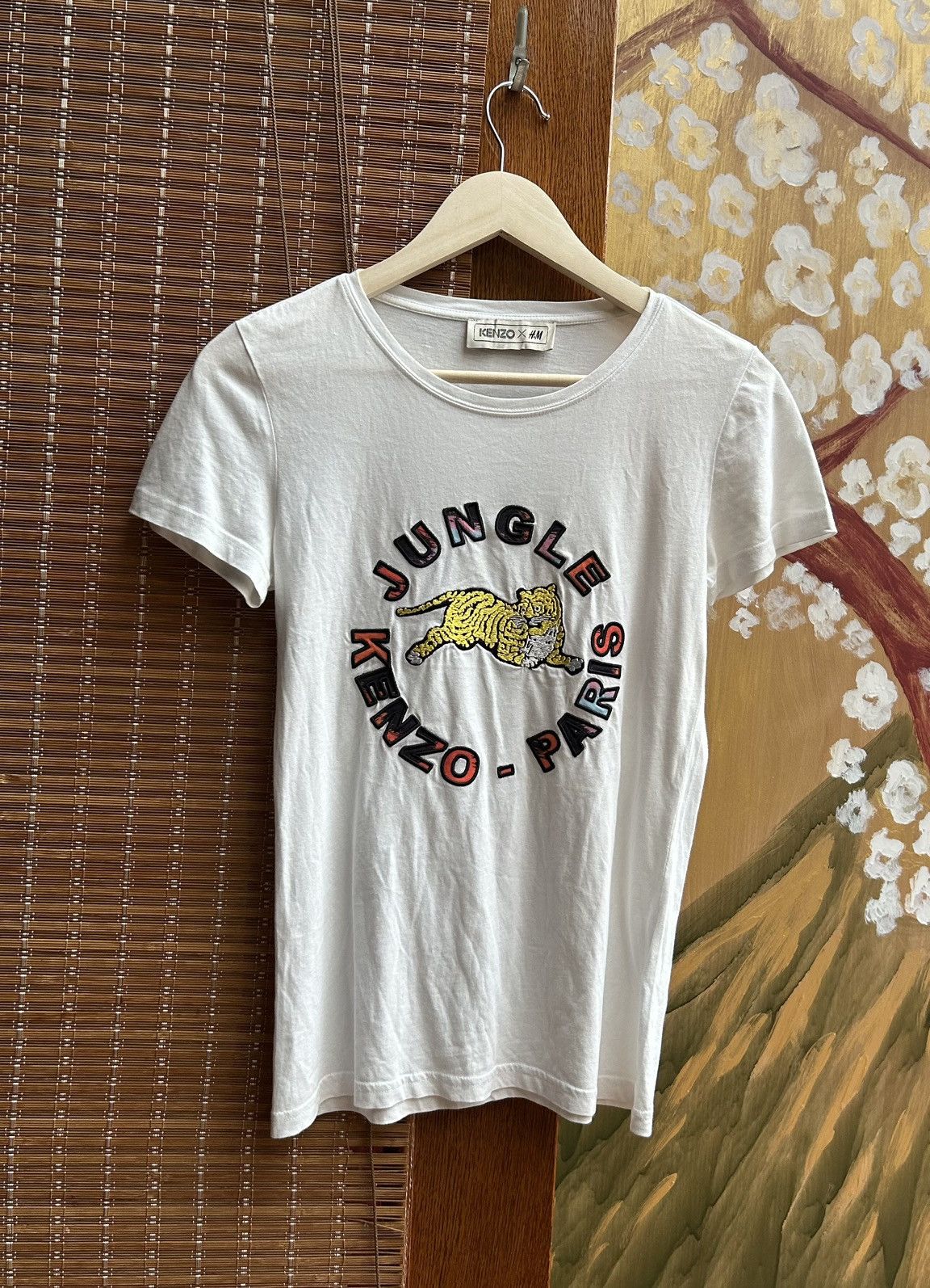 H&M × Kenzo Kenzo Jungle X H&M Embroidered Tiger Logo White Tee Size XS Size XS / US 0-2 / IT 36-38 - 1 Thumbnail
