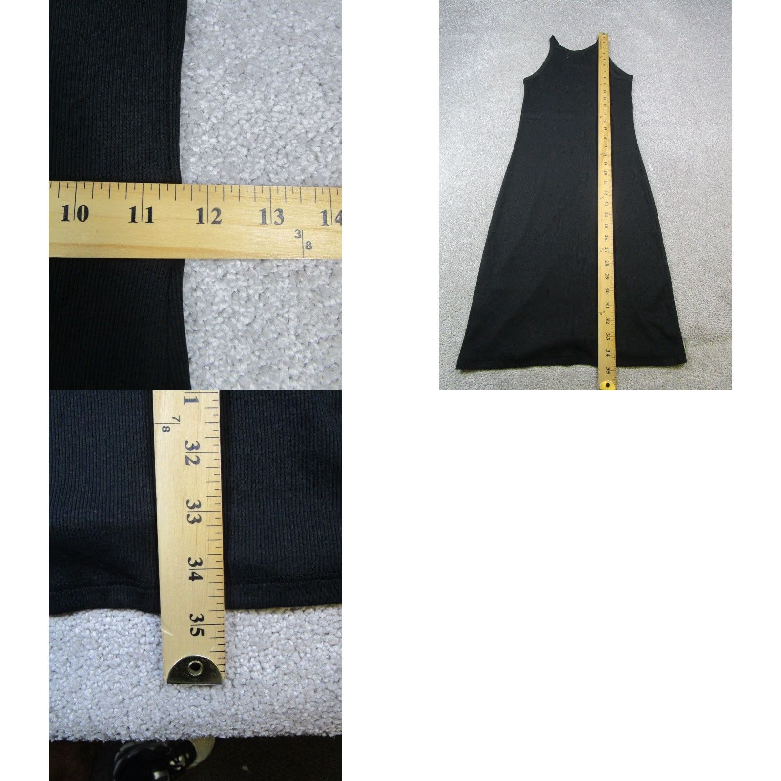 Madewell VINTAGE Madewell Dress Womens Small Black Cotton Knit Sleeveless Casual Summer 90s Women Size S / US 4 / IT 40 - 8 Thumbnail