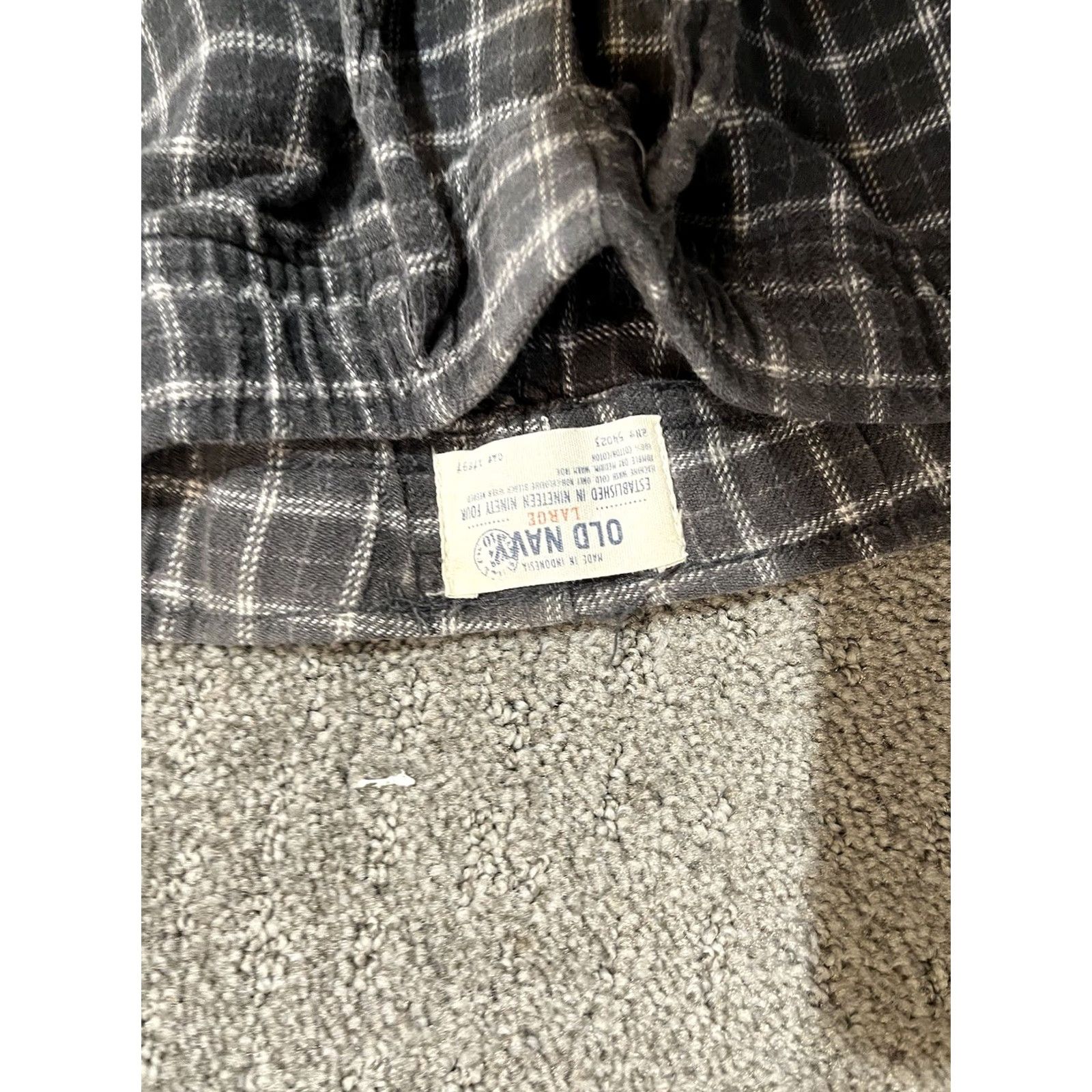 Old Navy Old Navy Mens Joggers Size L Gray Plaid Drawstring Sweatpants Casual Loungewear Size US 33 - 5 Thumbnail