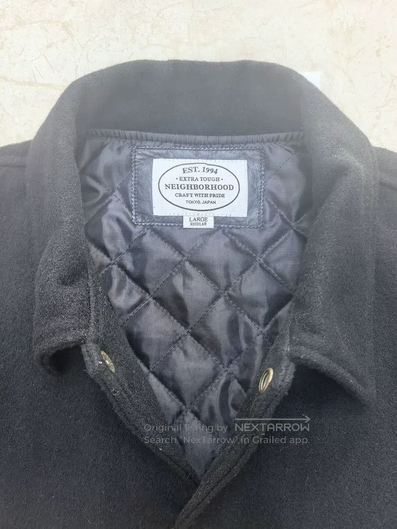 Neighborhood Neighborhood Black Wool Padded Embroidered Baseball Jacket Size US L / EU 52-54 / 3 - 3 Thumbnail